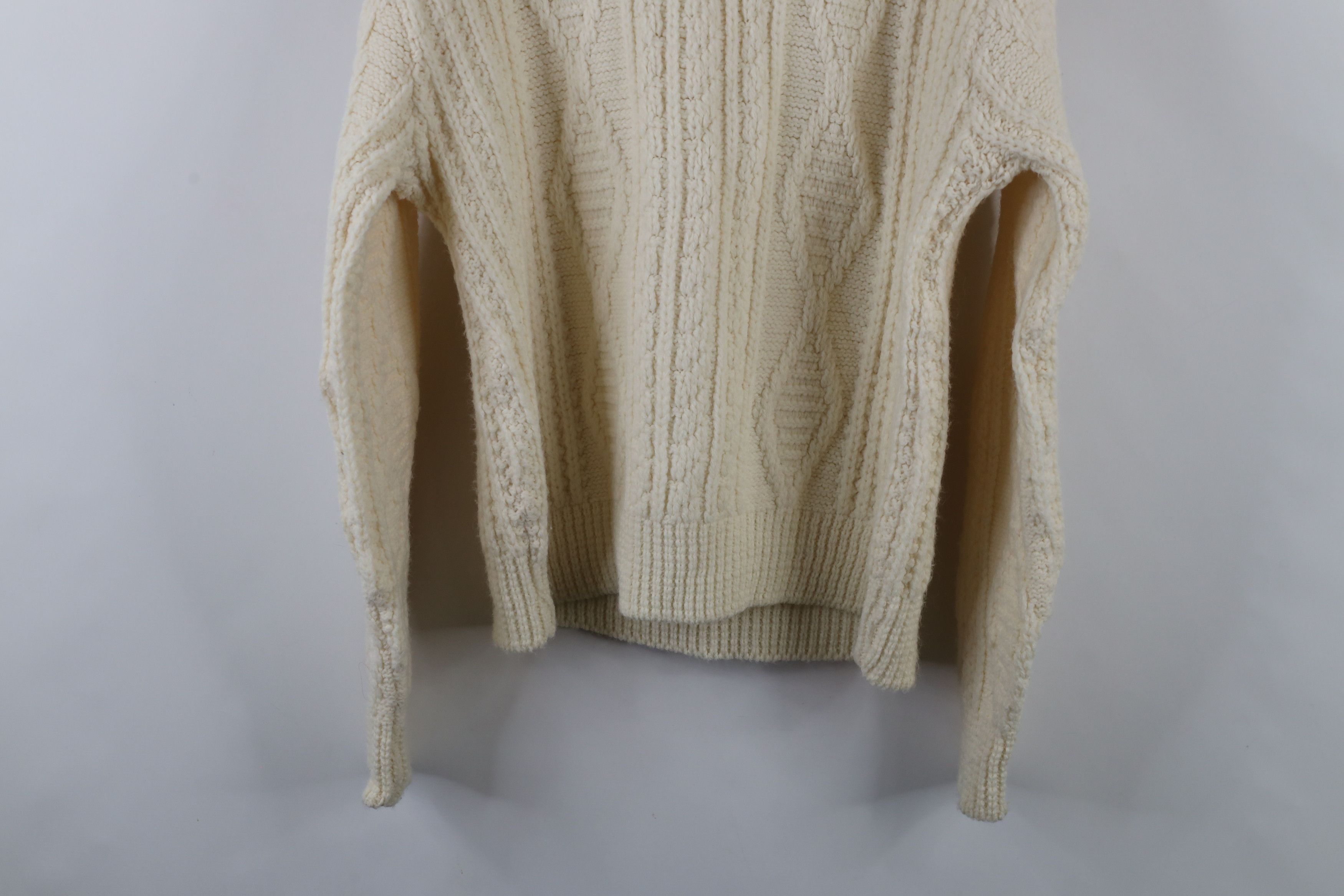 Vintage Vintage 70s Streetwear Knit Fisherman Turtleneck Sweater Size M / US 6-8 / IT 42-44 - 9 Thumbnail