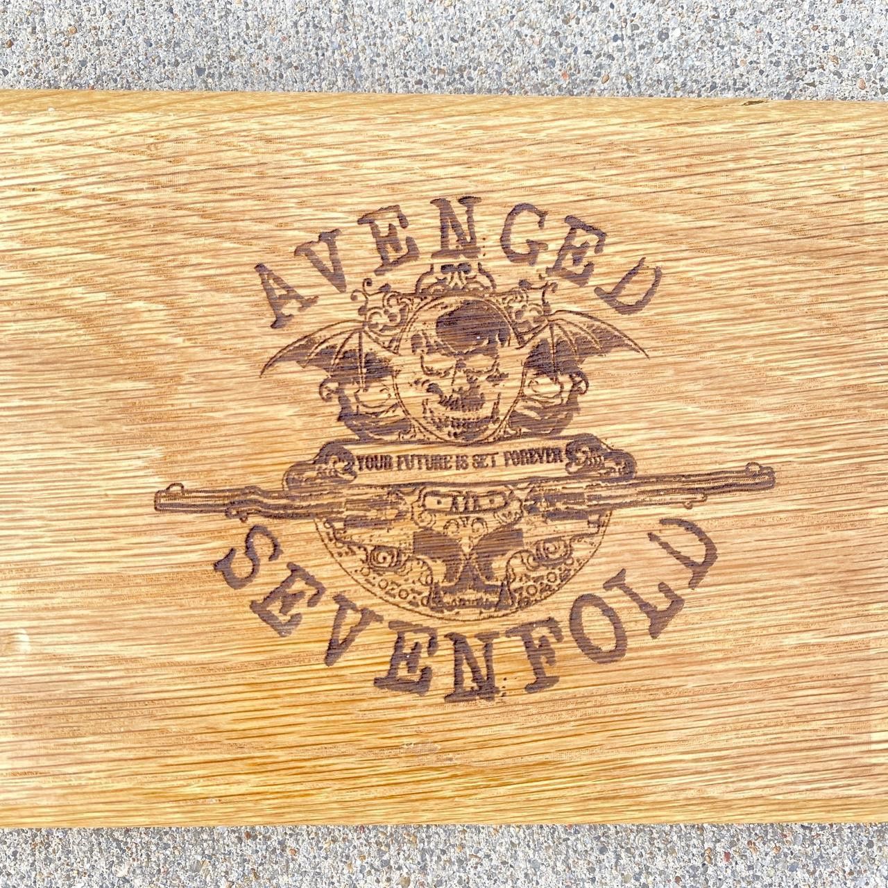 Band Tees × Vintage Avenged Sevenfold Etched Carved Wood Decor y2k Size ONE SIZE - 2 Thumbnail