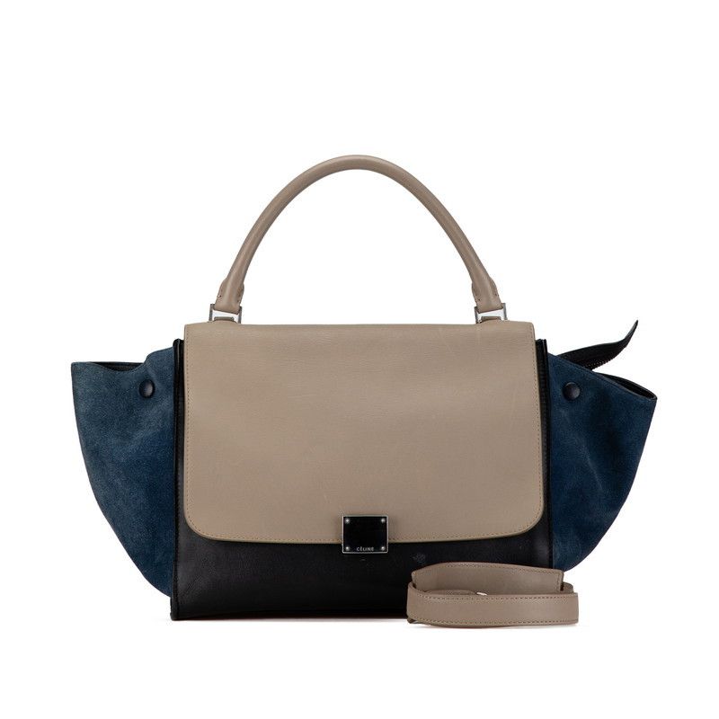 Celine Celine Celine Leather Suede Medium Handbag 2WAY Leather Handbag in Very Good Condition Size ONE SIZE - 1 Thumbnail