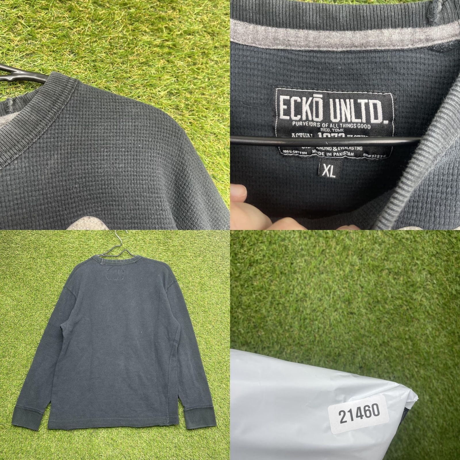 Ecko Unltd. VINTAGE Ecko Unltd Shirt Mens XL Black Thermal Long Sleeve Skull Rhino Graphic Tee Size US XL / EU 56 / 4 - 8 Thumbnail