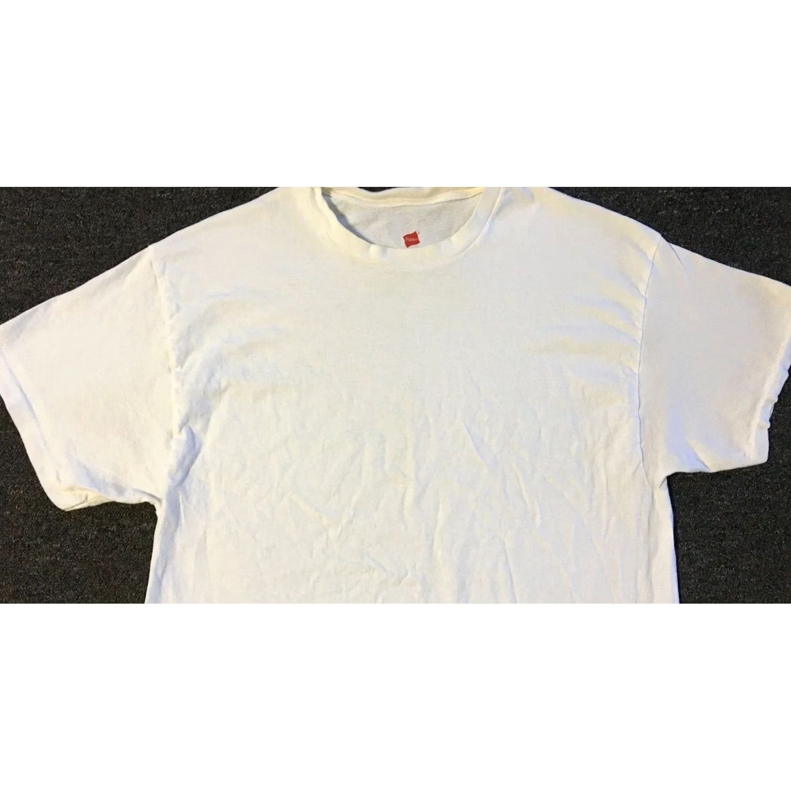 Hanes VINTAGE Hanes Shirt L White 90s Grunge Biker Punk Skate Surf Trucker Track PE 80s 90s Mens Shirt Size US L / EU 52-54 / 3 - 5 Thumbnail
