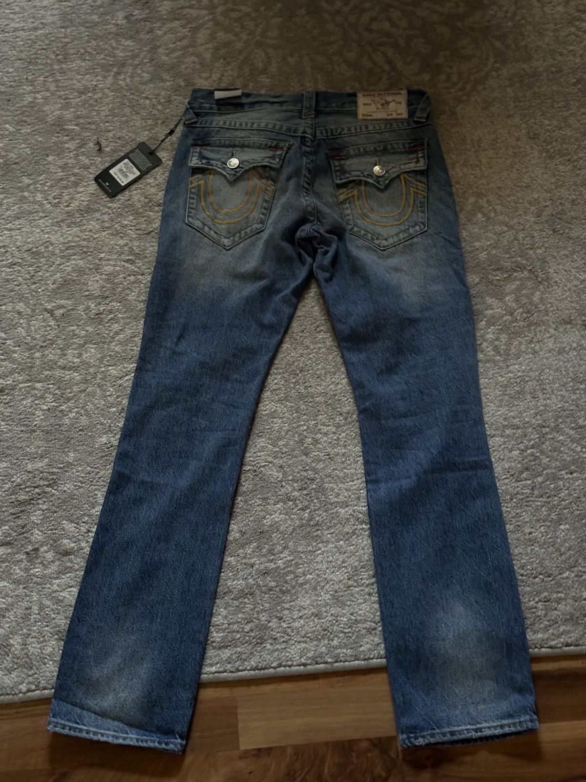 True Religion RICKY ROPE STITCH DISTRESSED JEAN Size US 29 - 6 Thumbnail