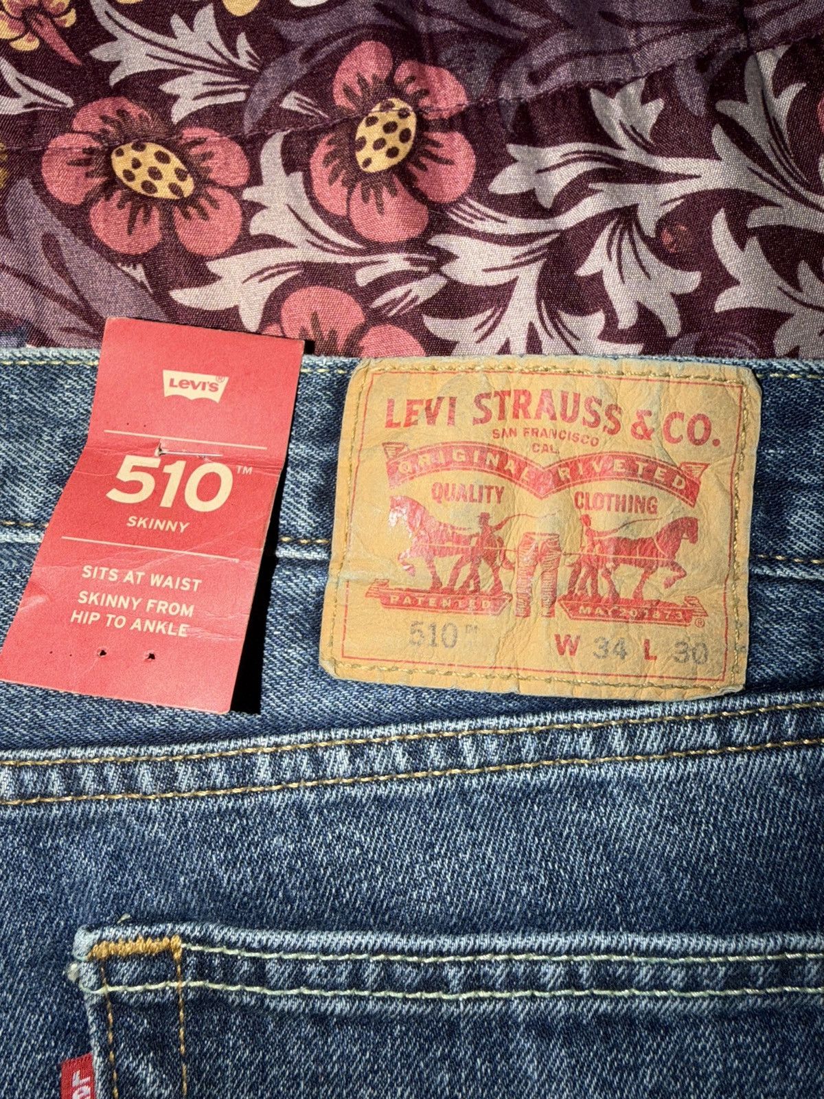 Levi's 510 Skinny Fit Jeans Size US 34 / EU 50 - 7 Thumbnail