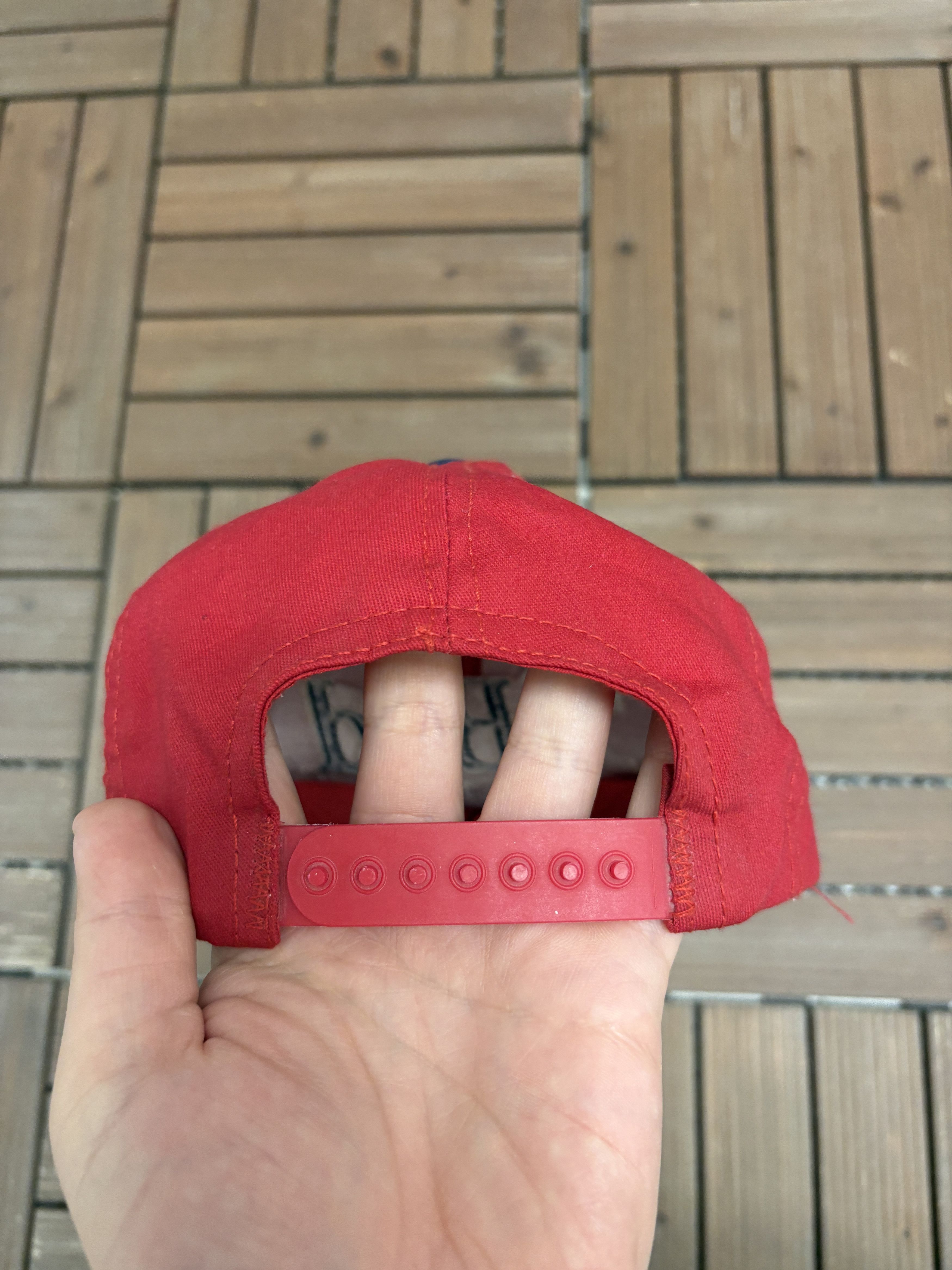 Vintage Budweiser Racing Embroidered Vintage Red Snap Back Hat Cap Size ONE SIZE - 5 Thumbnail