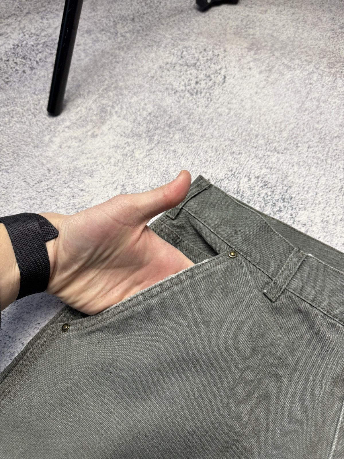 Carhartt Vintage Carhartt Double Knee Work Wear Pants Grey Sz 30 x 32 Size US 32 / EU 48 - 11 Thumbnail