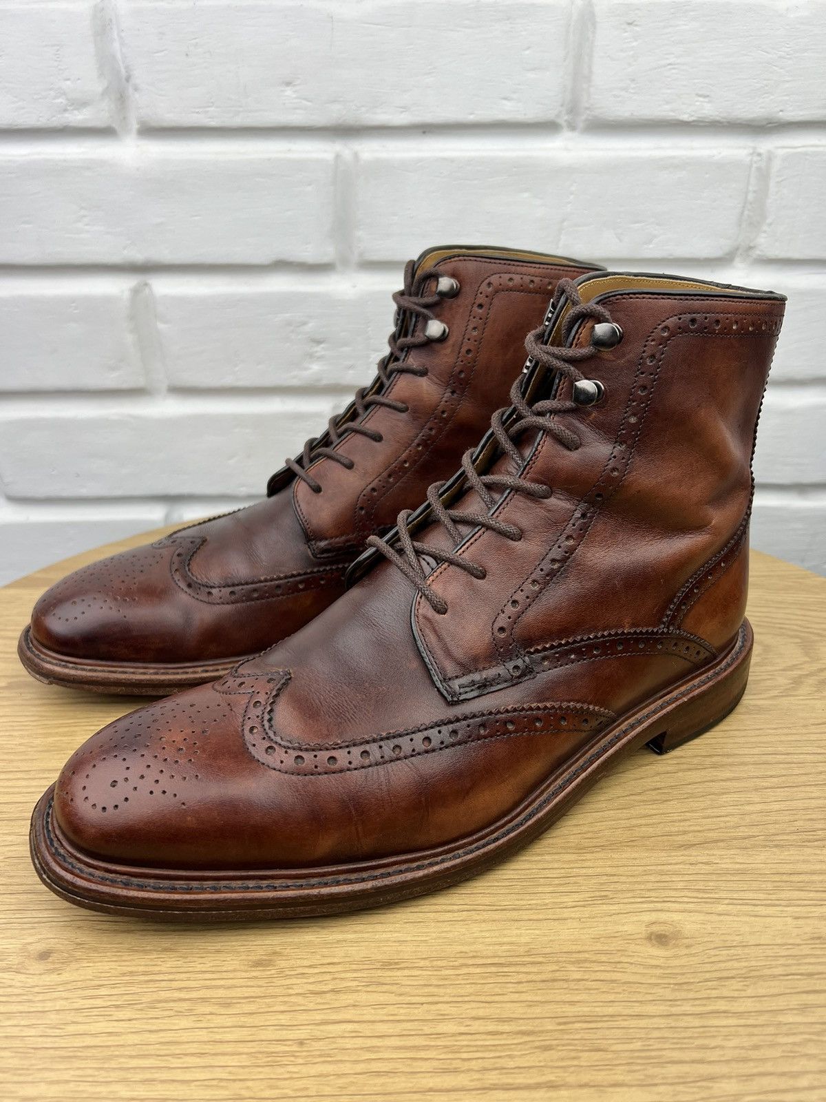 Oliver Sweeney Oliver Sweeney Brogue Boots Leather Shoes Liscolman Dark Tan Size US 10.5 / EU 43-44 - 3 Thumbnail