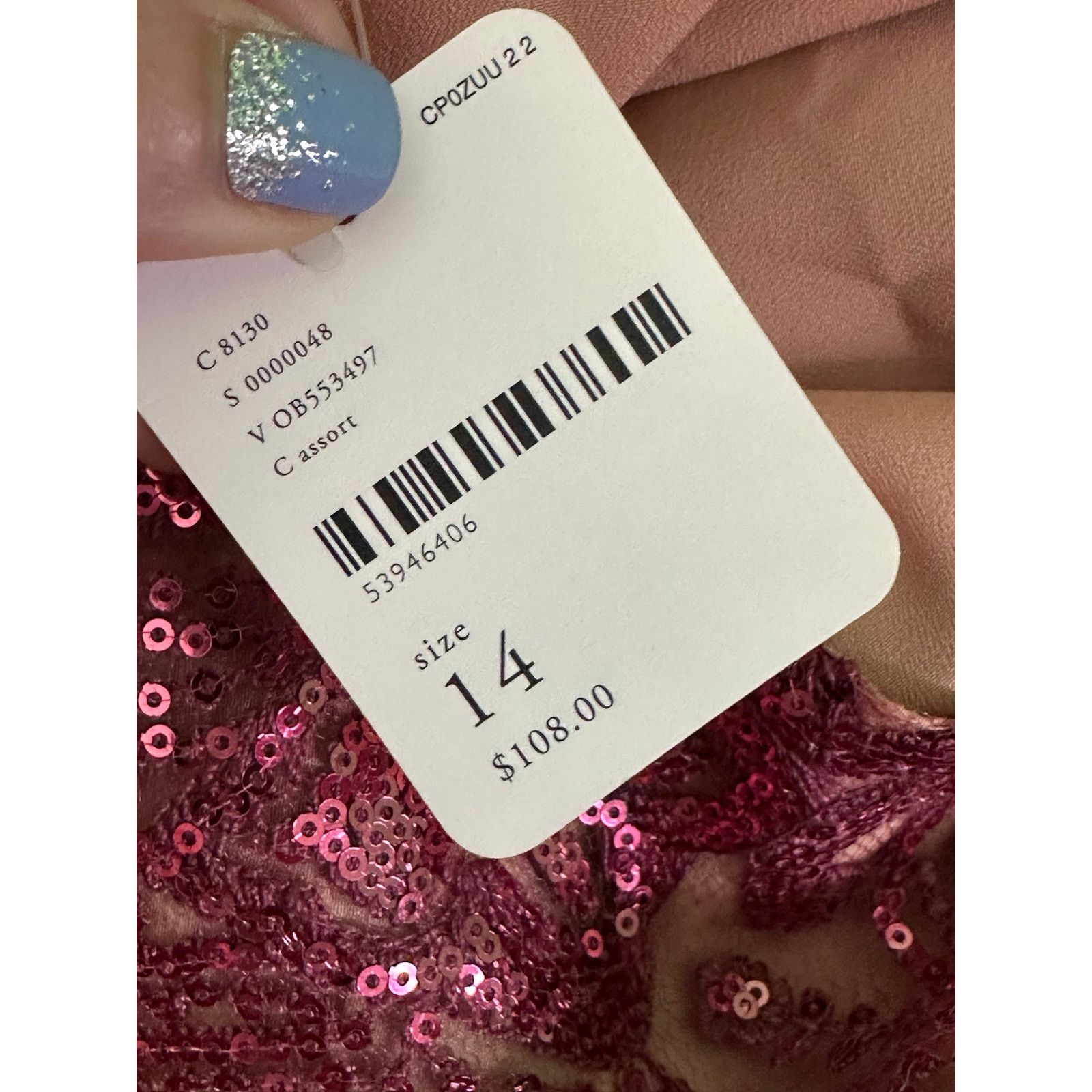 Free People Free People Pink Sequin Spaghetti Strap Mini Dress Size 14 Size XL / US 12-14 / IT 48-50 - 6 Thumbnail
