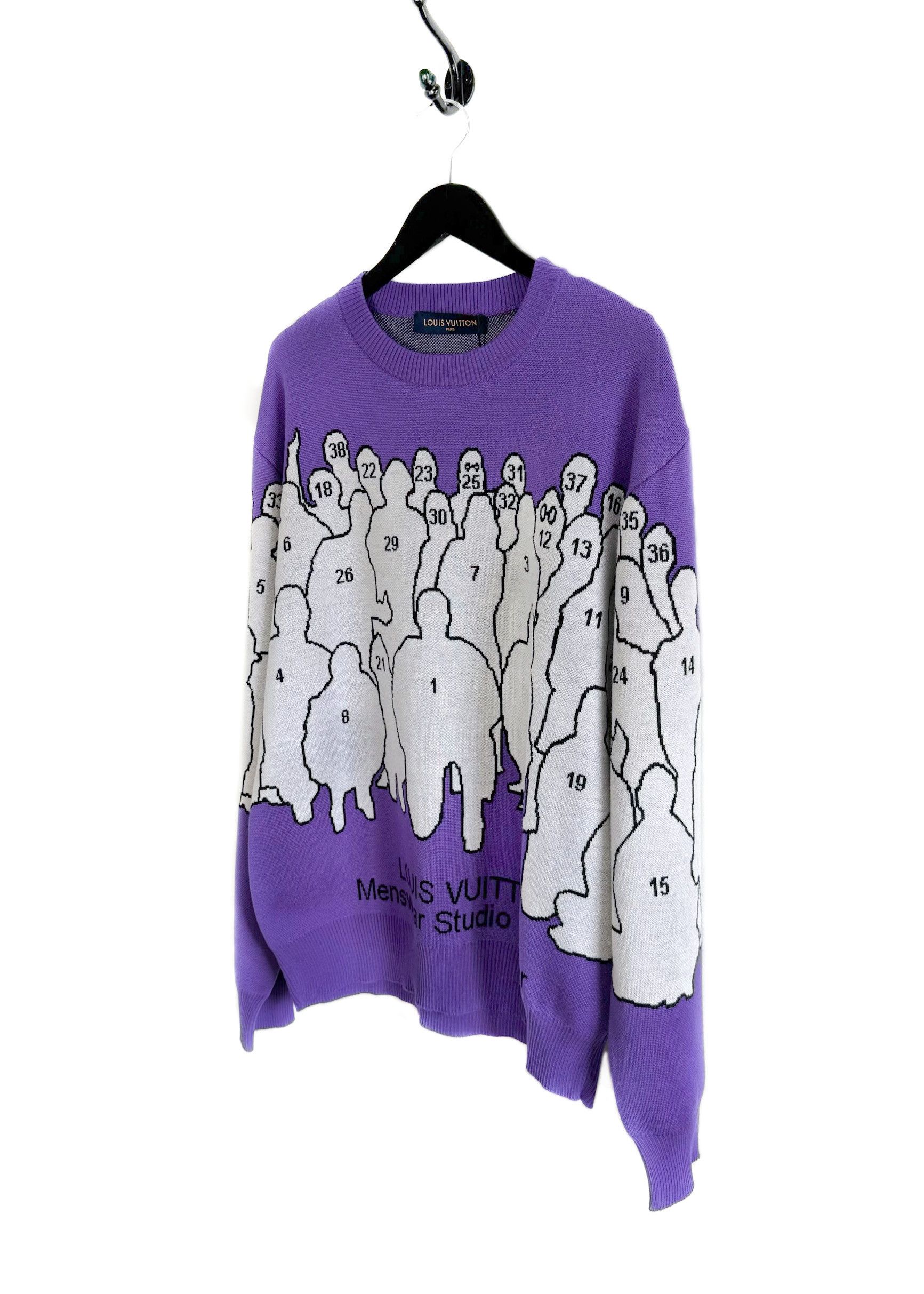 Louis Vuitton Louis Vuitton SS20 Studio Jacquard Purple Wool Sweater Size US XL / EU 56 / 4 - 2 Thumbnail