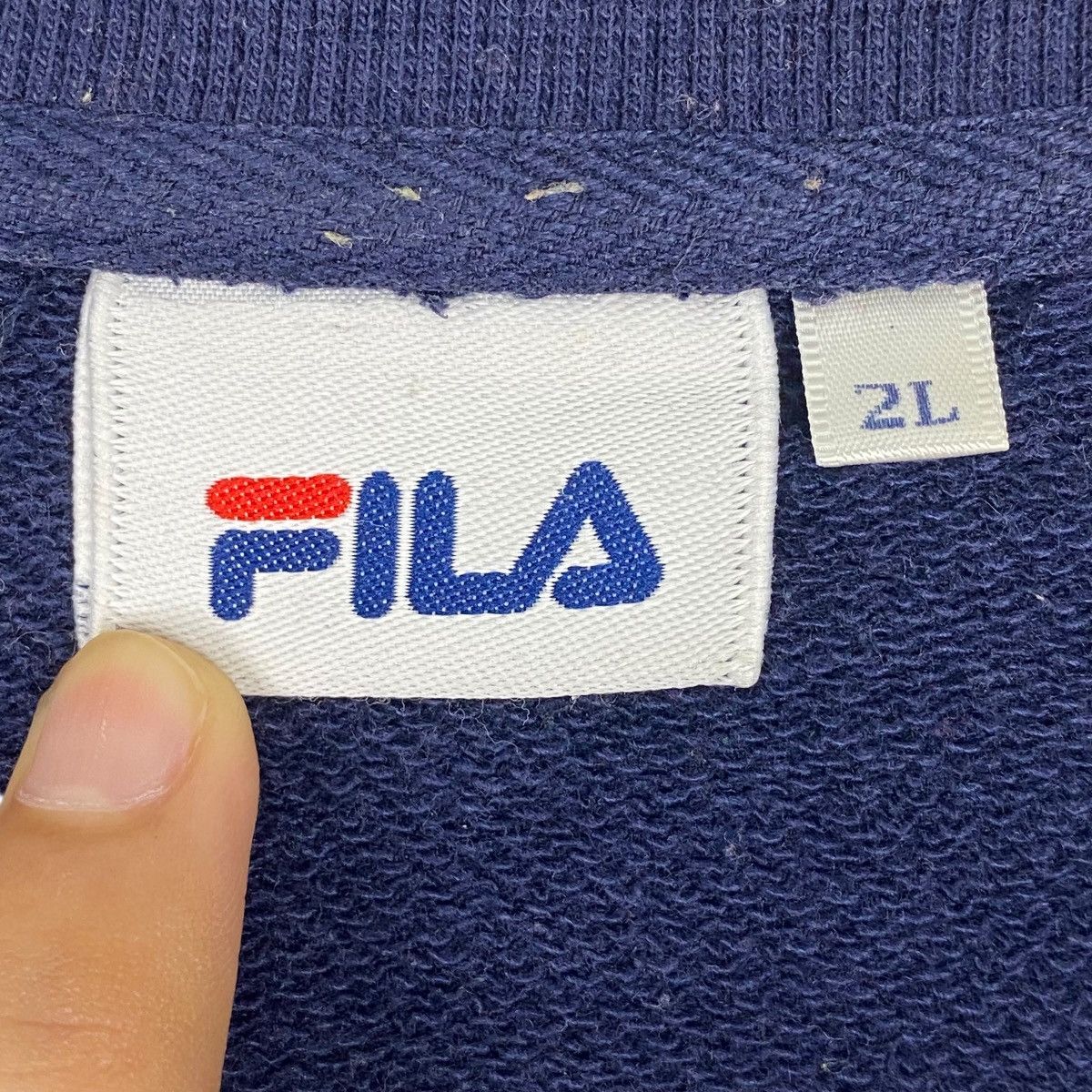 Vintage Vintage Fila Big Brand Crewneck Sweatshirt Blue Size M Size US M / EU 48-50 / 2 - 6 Thumbnail