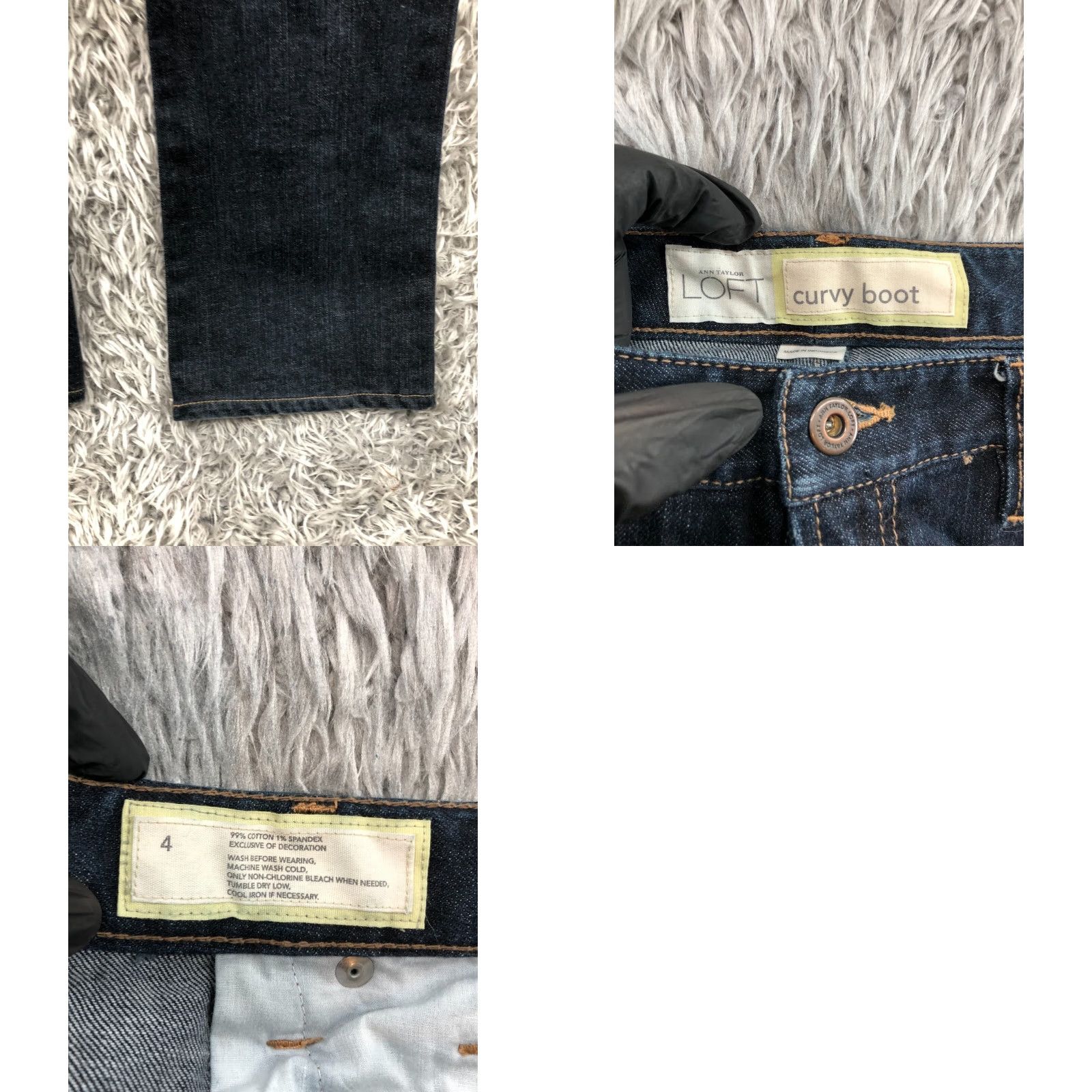 Loft LOFT Jeans Bootcut Dark Wash Blue Size 4 Womens Regular 29x30 Cotton Denim 5-Pocket Size 27" / US 4 / IT 40 - 8 Thumbnail