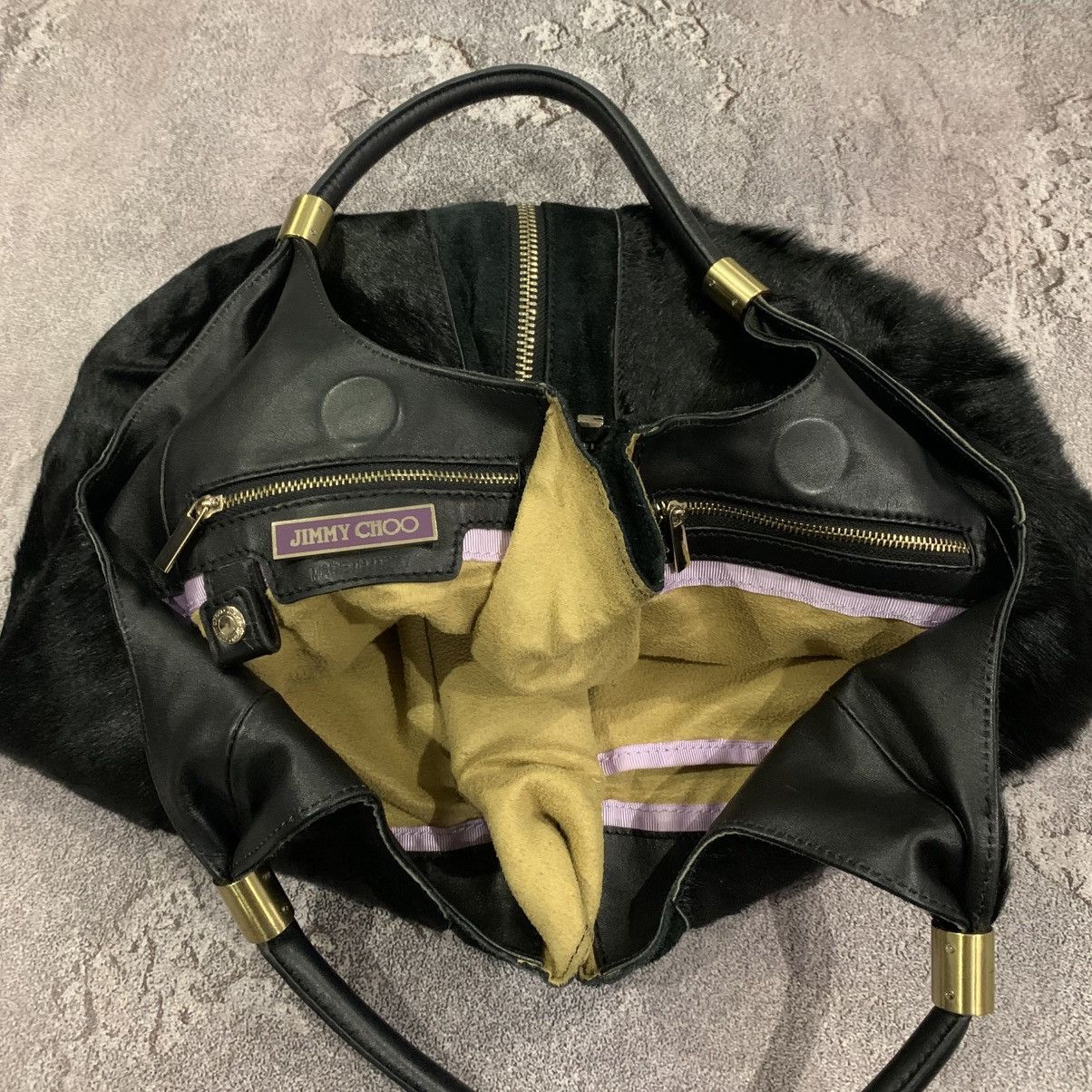 Jimmy Choo Jimmy Choo Black Fur Leather Bag Size ONE SIZE - 14 Thumbnail