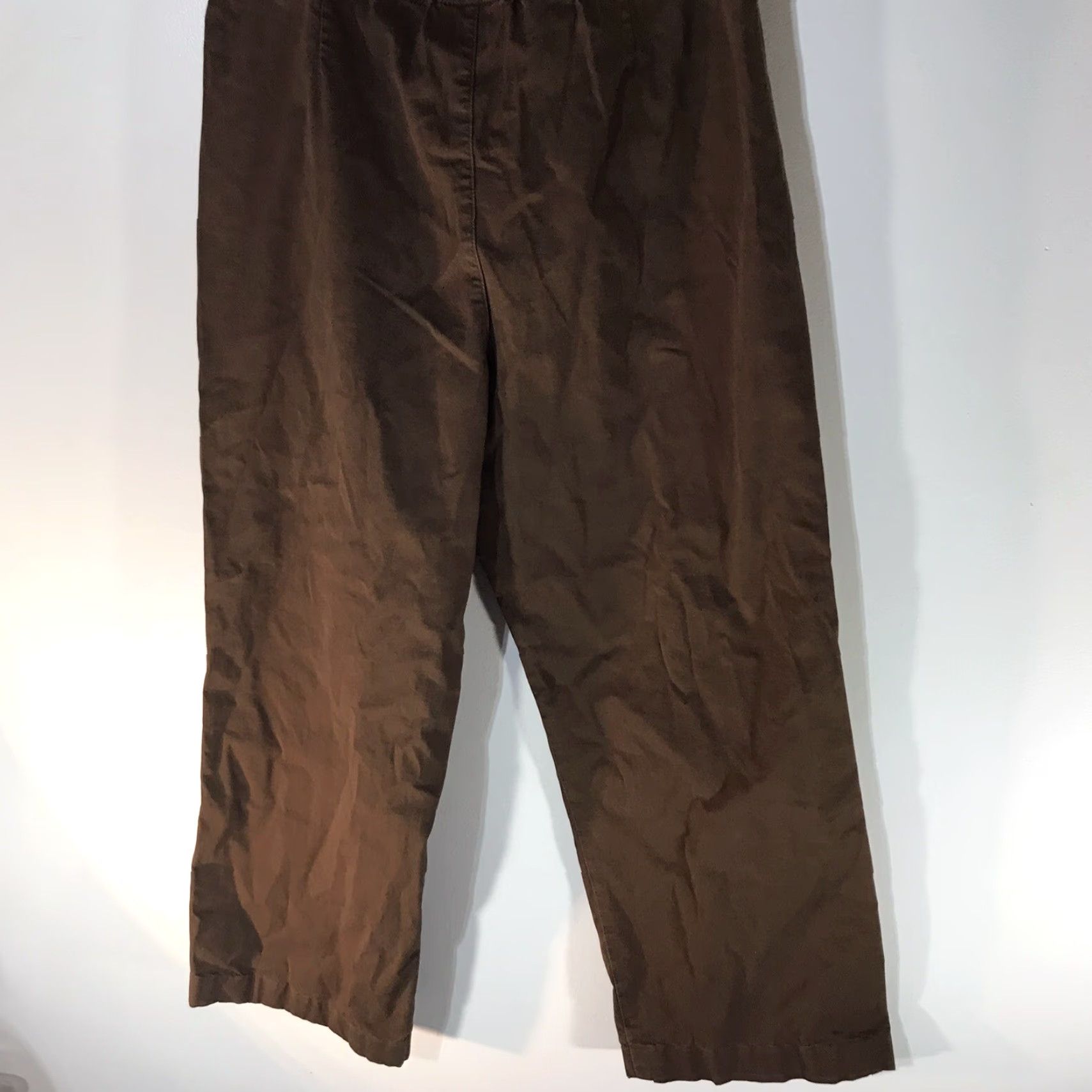 Coldwater Creek Coldwater Creek Women's Brown Wide Leg Cropped Pants Size M Casual Travel Workwear Size 32" / US 10 / IT 46 - 3 Thumbnail