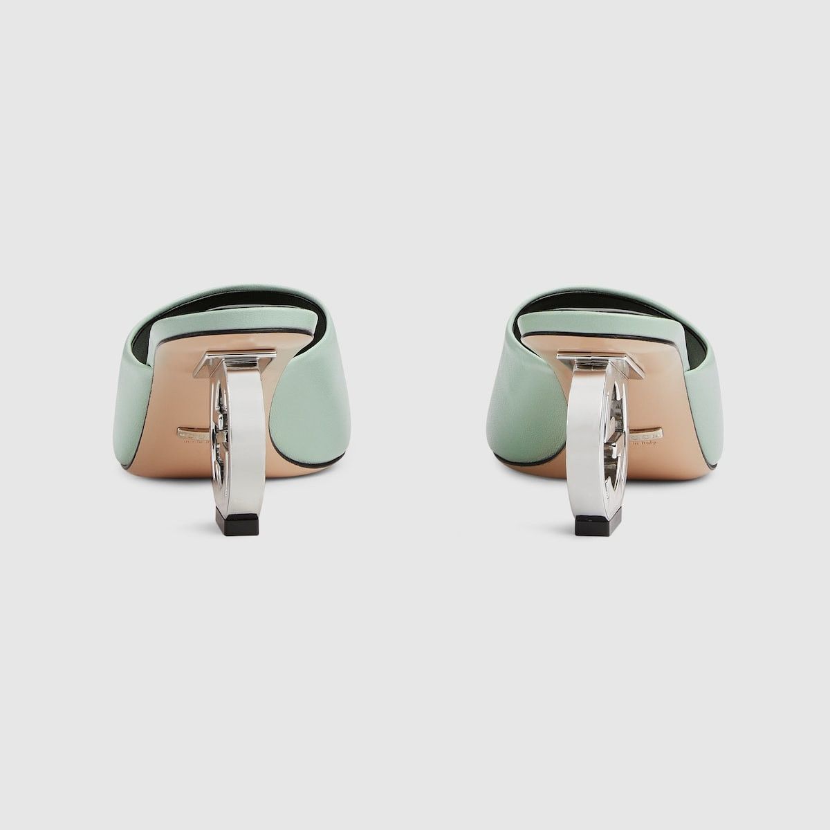 Gucci o1s1wg110125 Interlocking G Heel Sandals in Light Green Size US 5.5 / IT 35.5 - 4 Thumbnail
