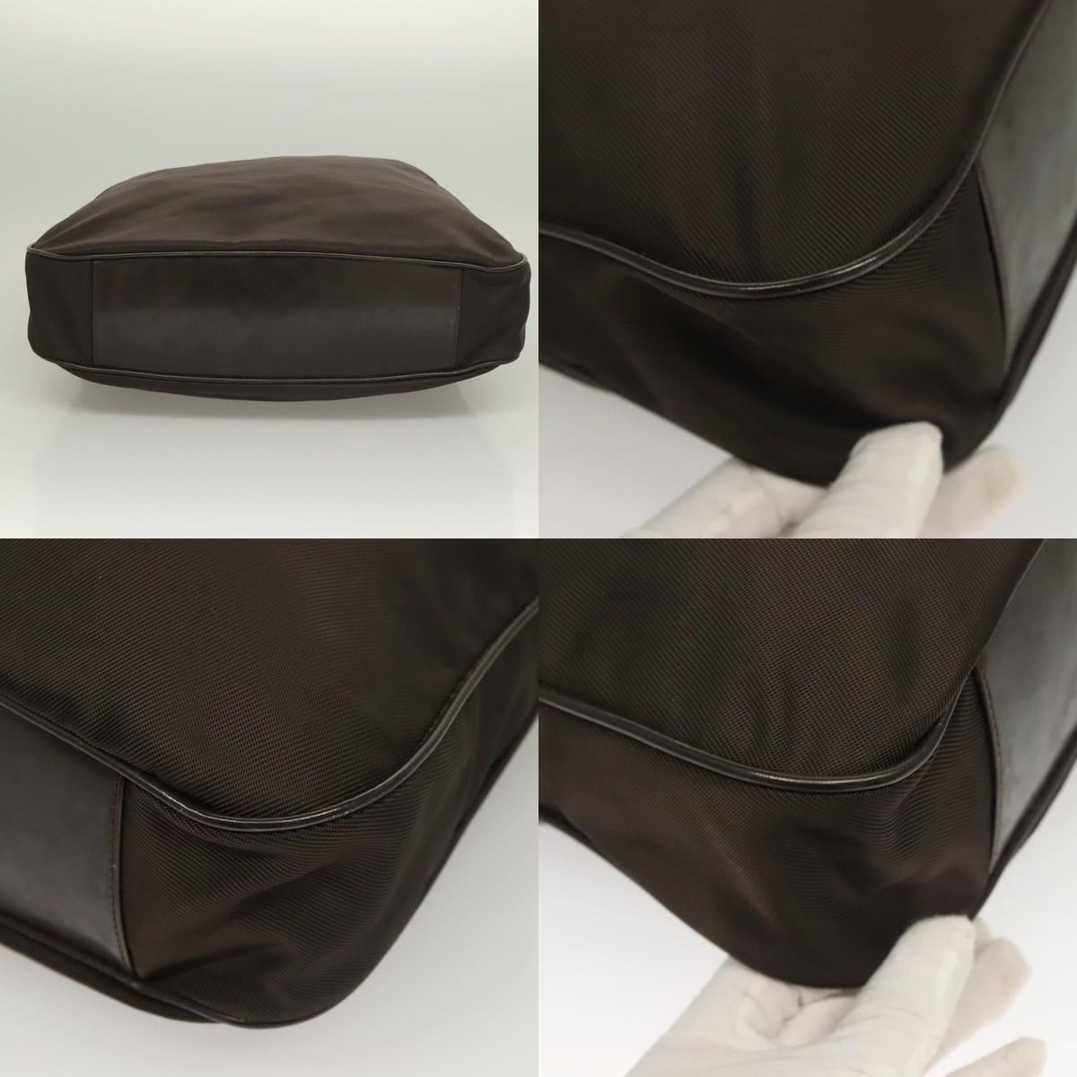 Gucci GUCCI Bamboo Hand Bag Nylon Brown Silver 001 1553 001 1553 Size ONE SIZE - 10 Thumbnail