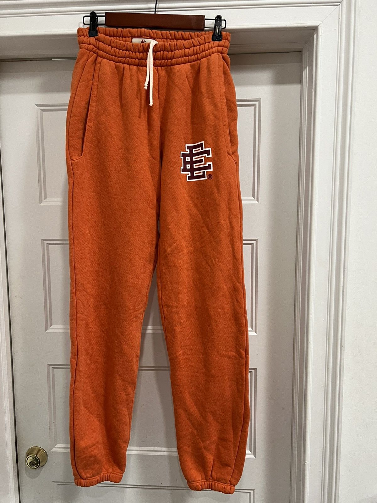 Eric Emanuel Eric Emanuel EE Logo Orange Sweatpants Size US 30 / EU 46 - 2 Thumbnail