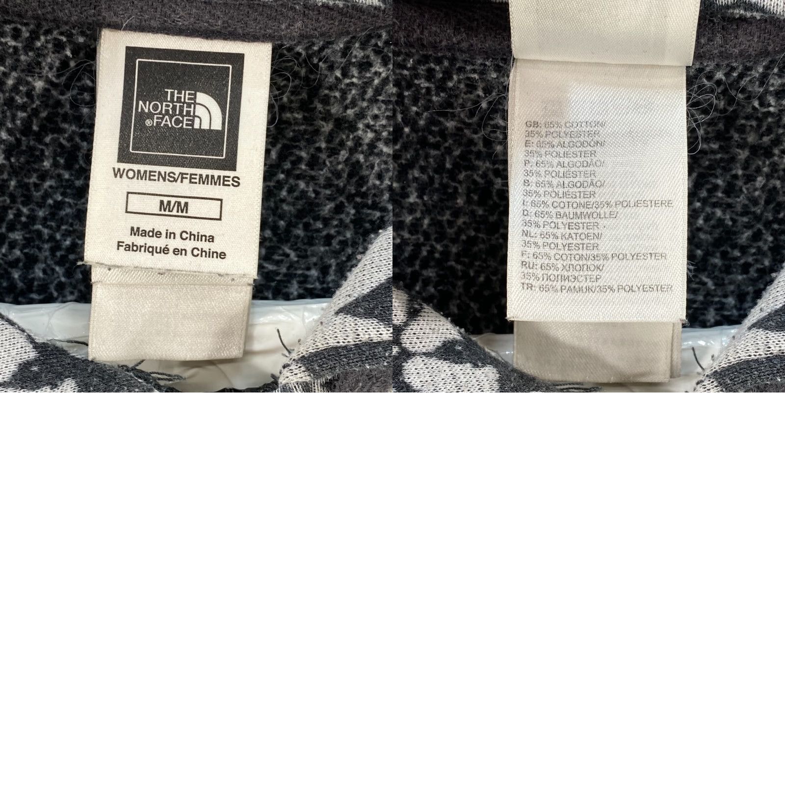 The North Face VINTAGE? No. The North Face Womens Medium Hoodie Hooded Gray Black Sweatshirt Jacket Pockets Size M / US 6-8 / IT 42-44 - 8 Thumbnail