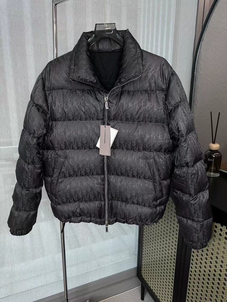 Dior Dior Black and gray old flower full logo full print down ja Size US M / EU 48-50 / 2 - 1 Thumbnail
