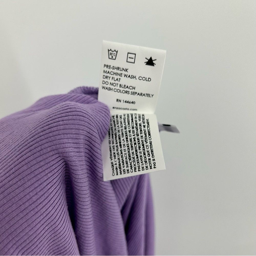 Enza Costa ENZA COSTA KEYHOLE HALTER BODYSUIT IN DARK LAVENDER Size L / US 10 / IT 46 - 5 Thumbnail
