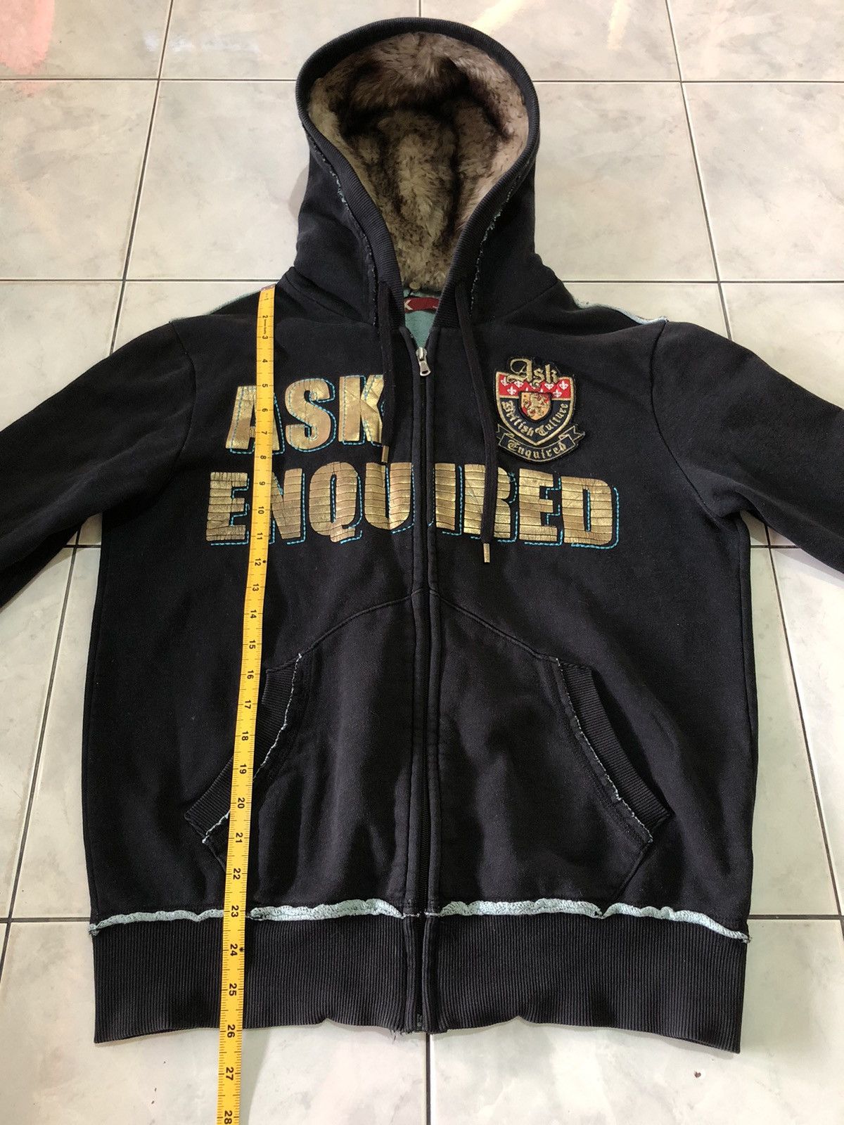 Japanese Brand Ask Enquired British Culture Removeable Fur Hoodie Style Size US L / EU 52-54 / 3 - 19 Thumbnail