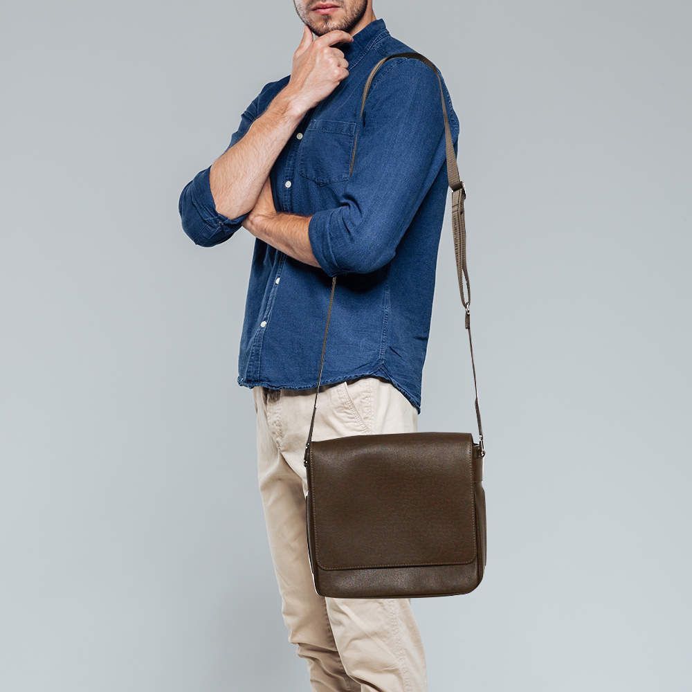 Louis Vuitton Authentic Louis Vuitton Grizzli Taiga Roman PM Messenger Size ONE SIZE - 17 Thumbnail