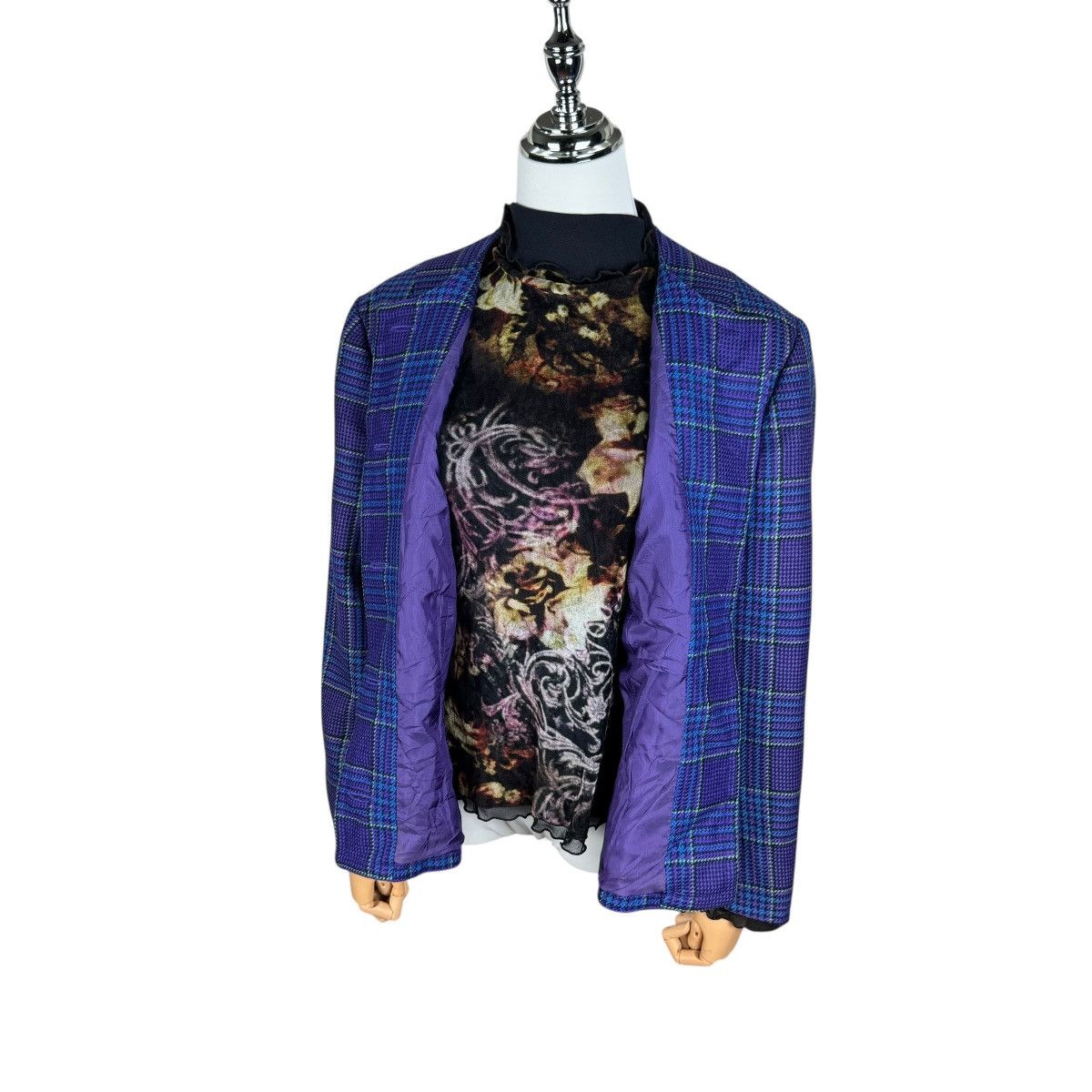 Celine ☀️CELINE FRANCE PLAIDS JACKET Size S / US 4 / IT 40 - 4 Thumbnail