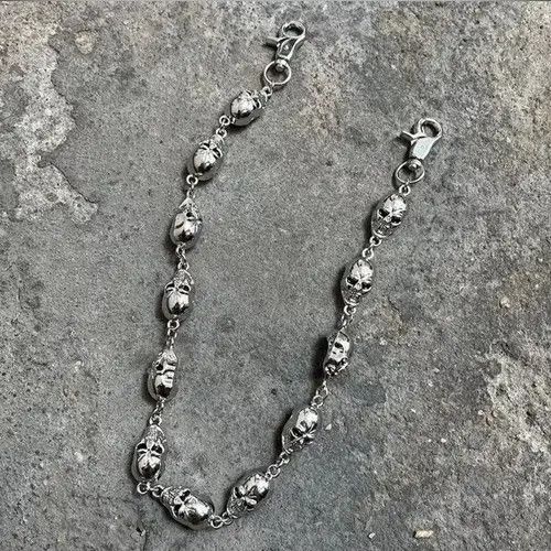 (+)PEOPLE Retro Goth Skull Wallet Jeans Chain Size ONE SIZE - 6 Thumbnail