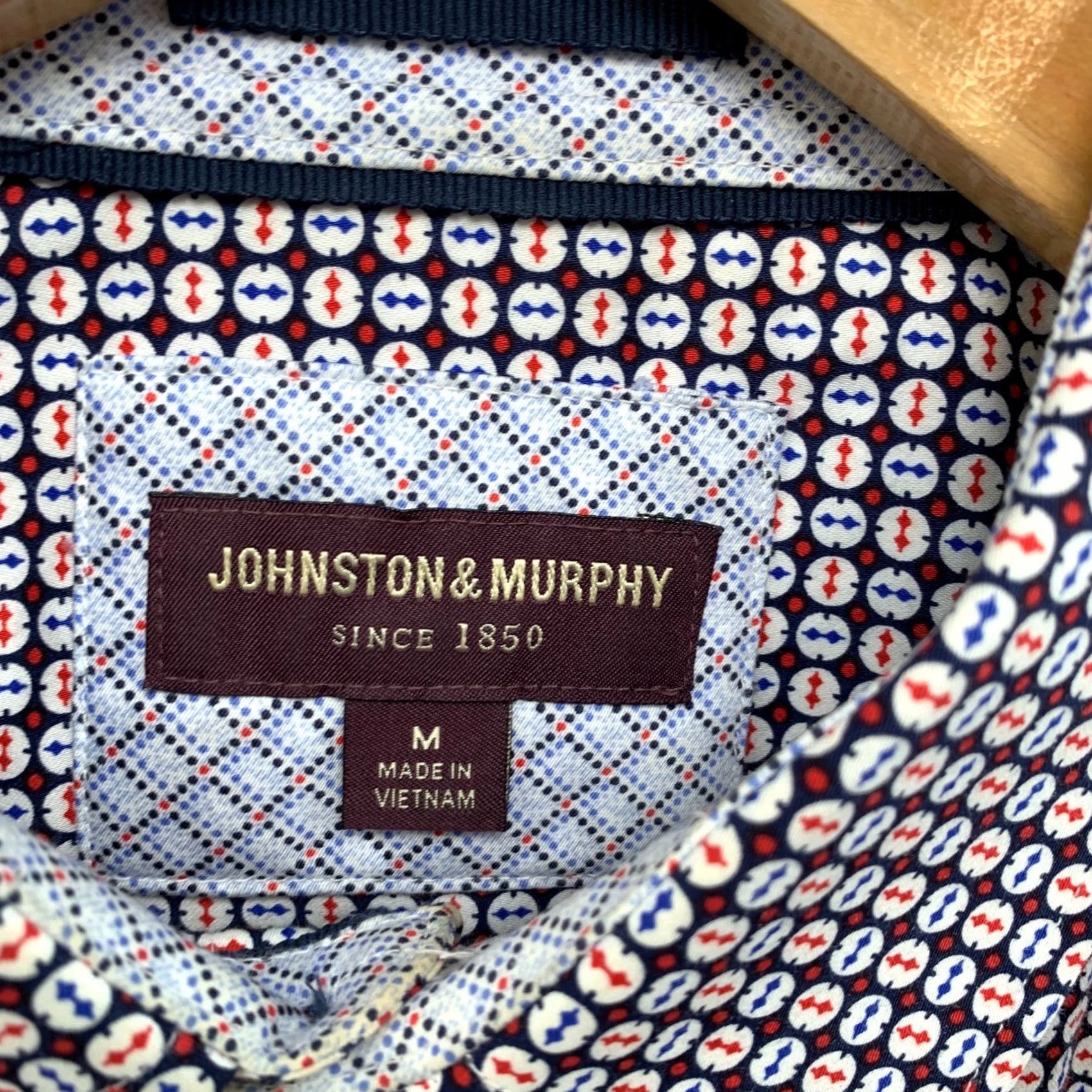 Johnston & Murphy Johnston & Murphy Shirt Multicolor Geometric Mens Medium Size US M / EU 48-50 / 2 - 6 Thumbnail