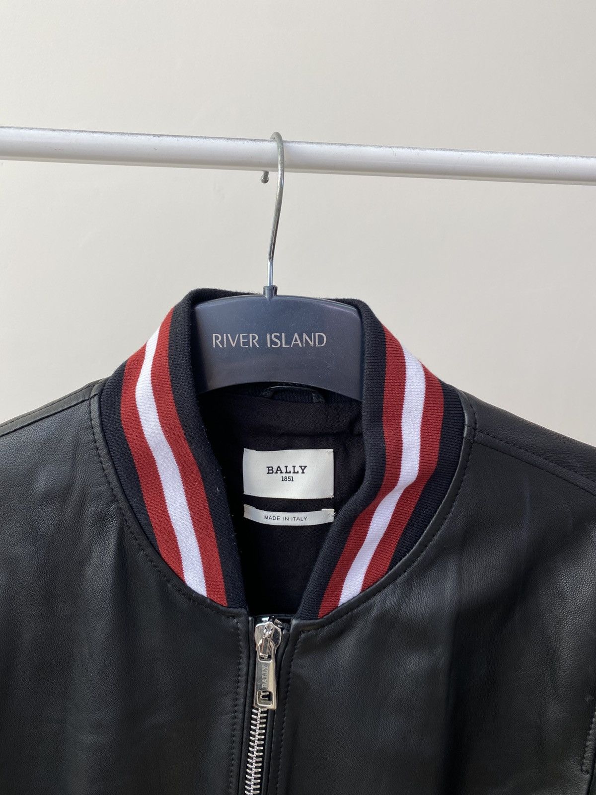 Bally Bally Men’s Black Leather Bomber Jacket Full Zip Size US M / EU 48-50 / 2 - 6 Thumbnail