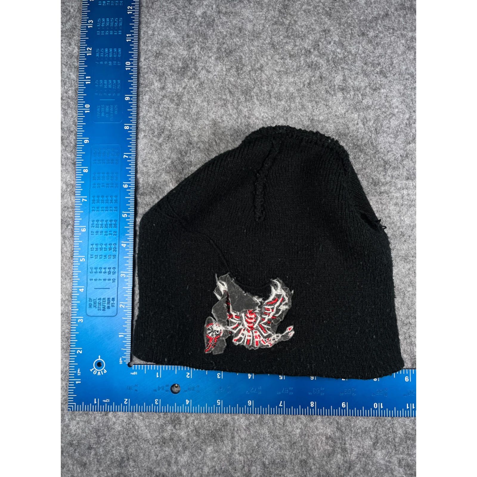 Vintage Promo Headwear Eagle Bird Logo Beanie Adult One Size Black Knit 100% Acrylic Outdoor Hat/Beanie Mens Womens Unisex Balls? Size ONE SIZE - 6 Thumbnail