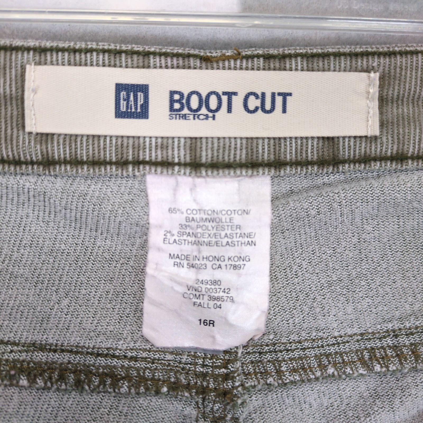 Gap Vtg Y2K GAP Women's 16 Taupe Bootcut Stretch Corduroy Pants Size 38" / US 16 / IT 52 - 4 Thumbnail