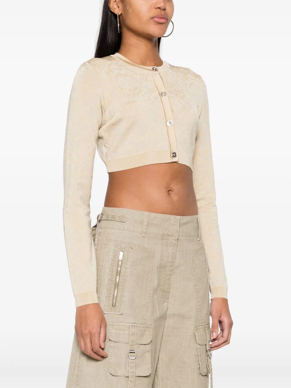 Versace o1y0226 Cardigan in Beige Size M / US 6-8 / IT 42-44 - 3 Thumbnail