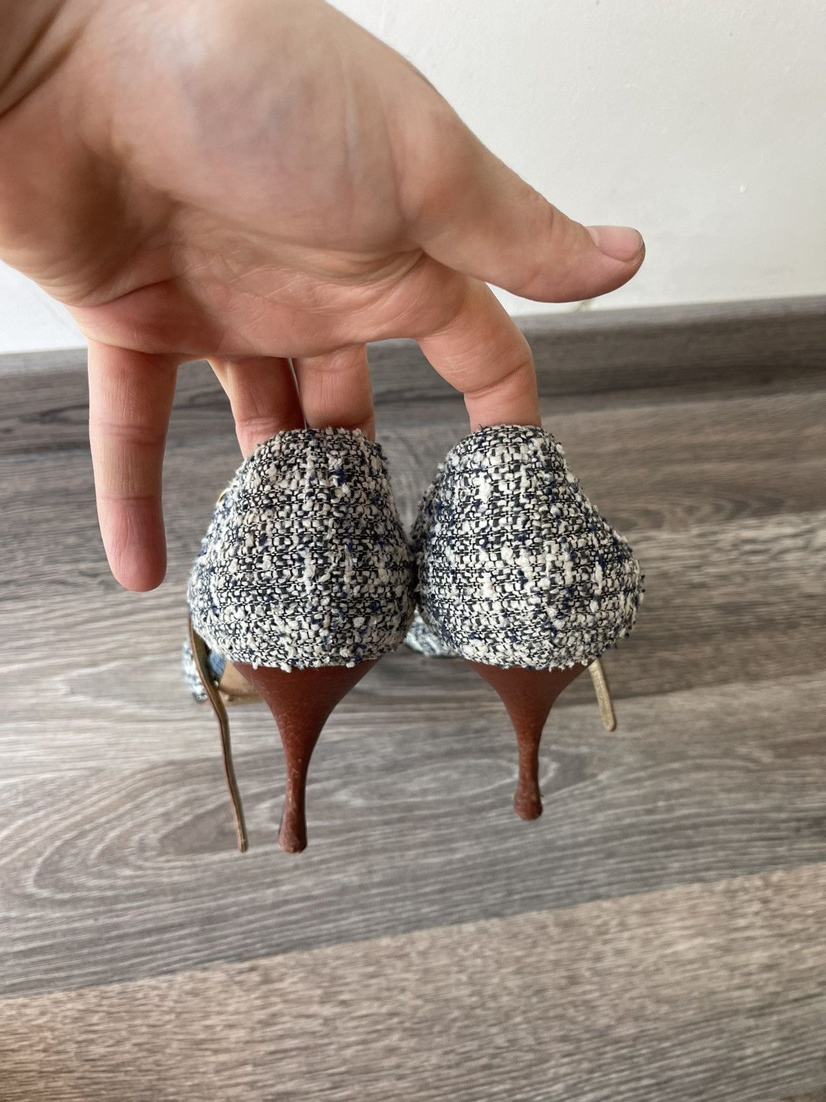 Dolce & Gabbana Dolce & Gabbana Heels Shoes pumps tweed and jeans Size US 8 / IT 38 - 6 Thumbnail