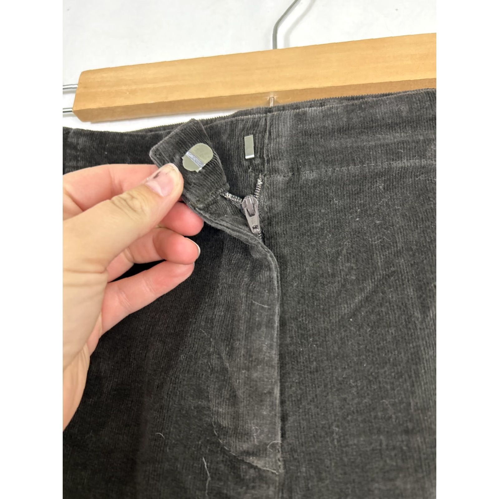 J. Jill J. Jill Womens Pants Size 12 Black Wash Corduroy Mid Rise Cotton Blend 34x30 Size 24" / US 00 / IT 34 - 6 Thumbnail