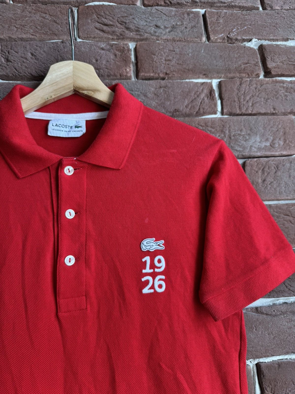 Lacoste Legende Rene Lacoste Button Polo Shirt Tribute Luxury Red Size US XS / EU 42 / 0 - 3 Thumbnail