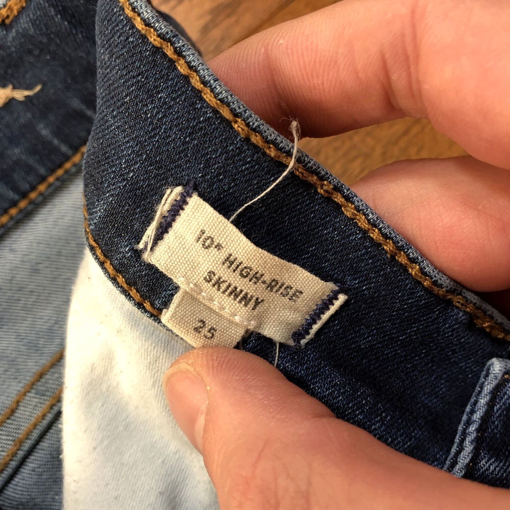 Madewell Madewell Jeans Womens 25 X 27.5 Inseam Blue 10” High Rise Skinny Denim Size 42" / US 20 - 7 Thumbnail