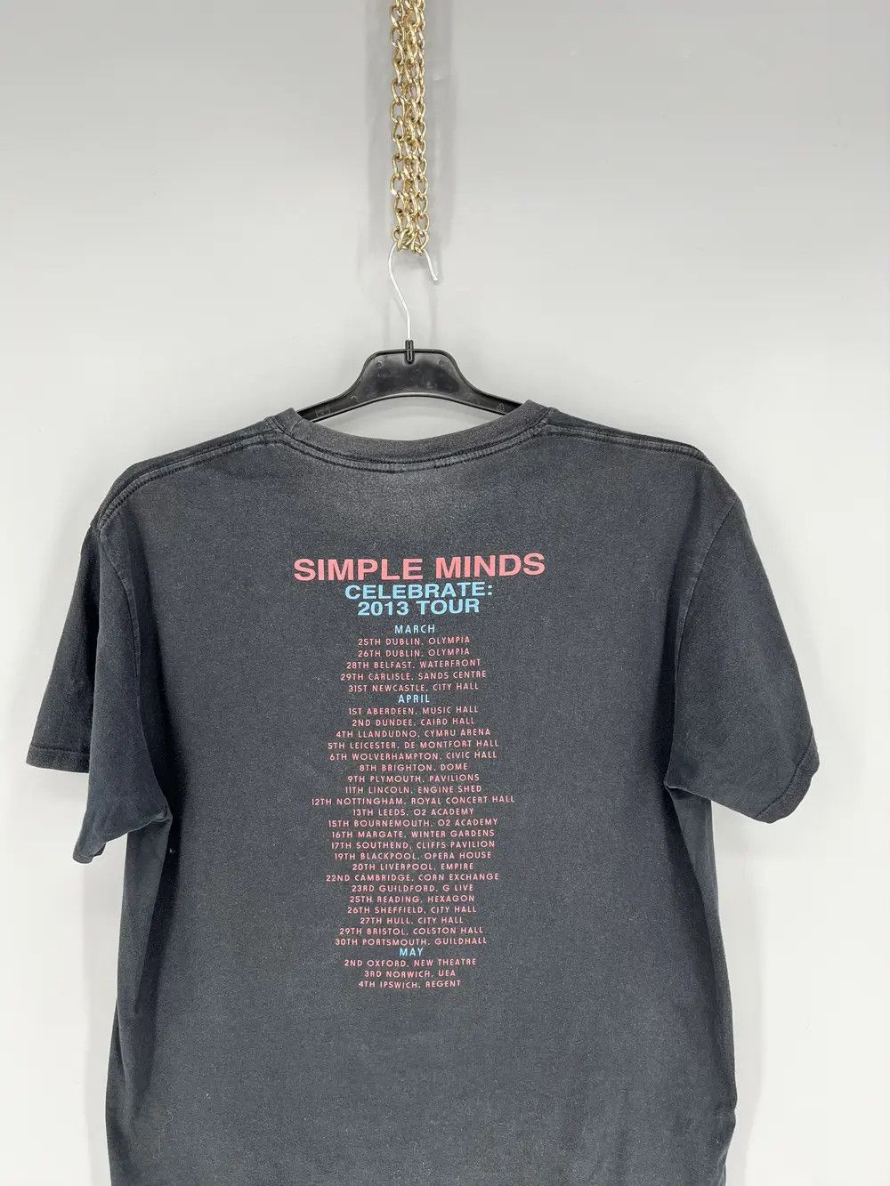 Band Tees SIMPLE MINDS OFFICIAL USA TOUR GREY T-SHIRT " CELEBRATE 2013 Size US L / EU 52-54 / 3 - 10 Thumbnail