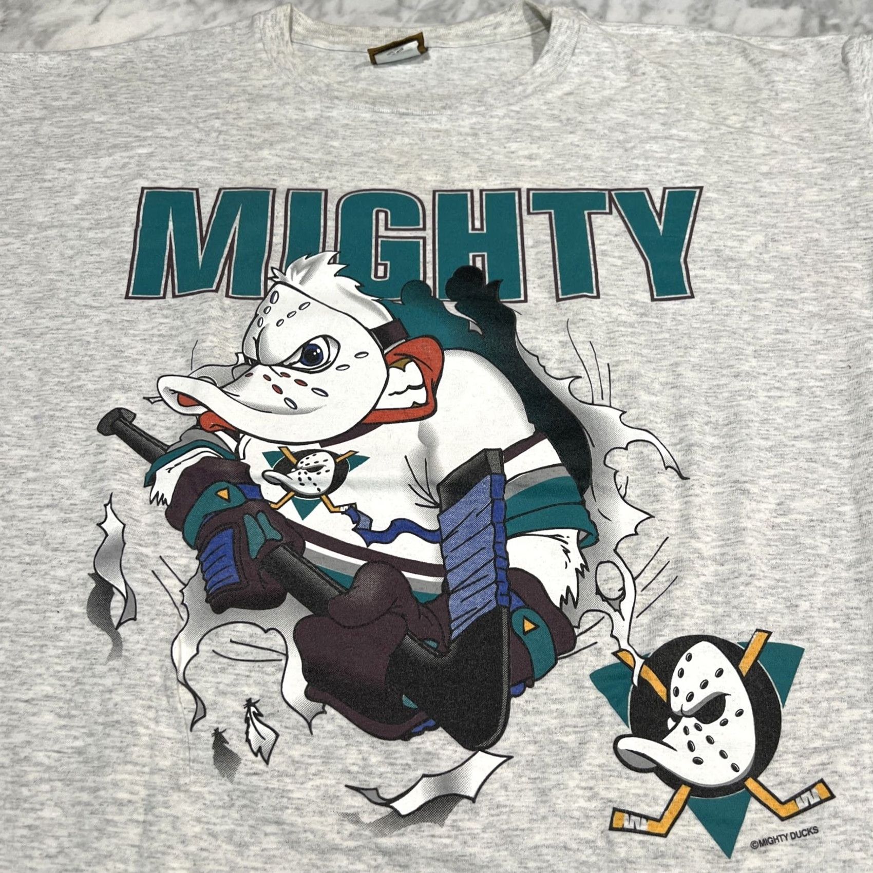 Vintage VINTAGE Mighty Ducks Shirt XL Nutmeg NHL Double Sided Single Stitch USA Mens Size US XL / EU 56 / 4 - 2 Thumbnail