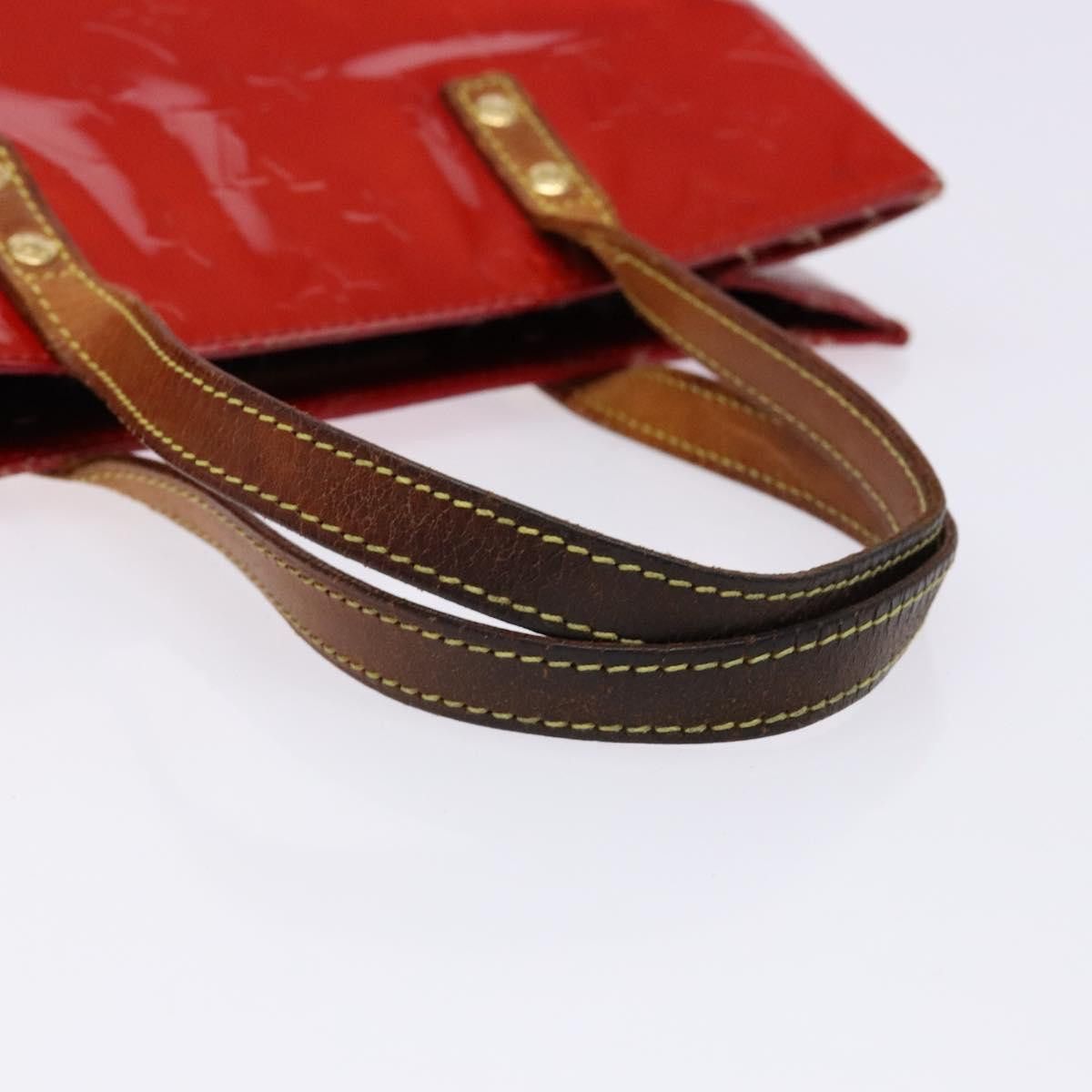 Louis Vuitton LOUIS VUITTON Monogram Vernis Reade MM Hand Bag Red Rouge Size ONE SIZE - 7 Thumbnail