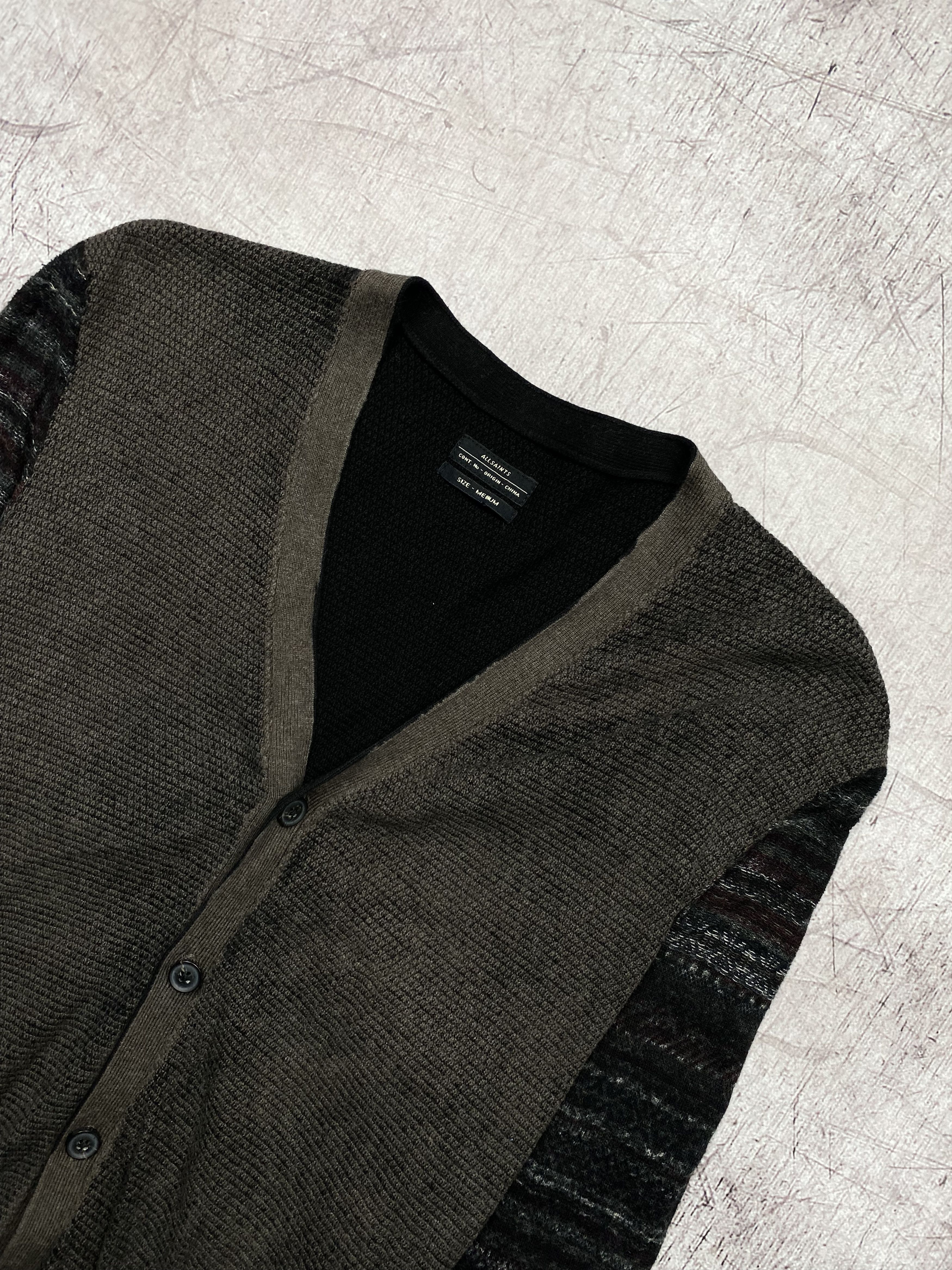Allsaints Allsaints Vintage Mens Knit Fynn Cardigan Sweater Size US M / EU 48-50 / 2 - 2 Thumbnail
