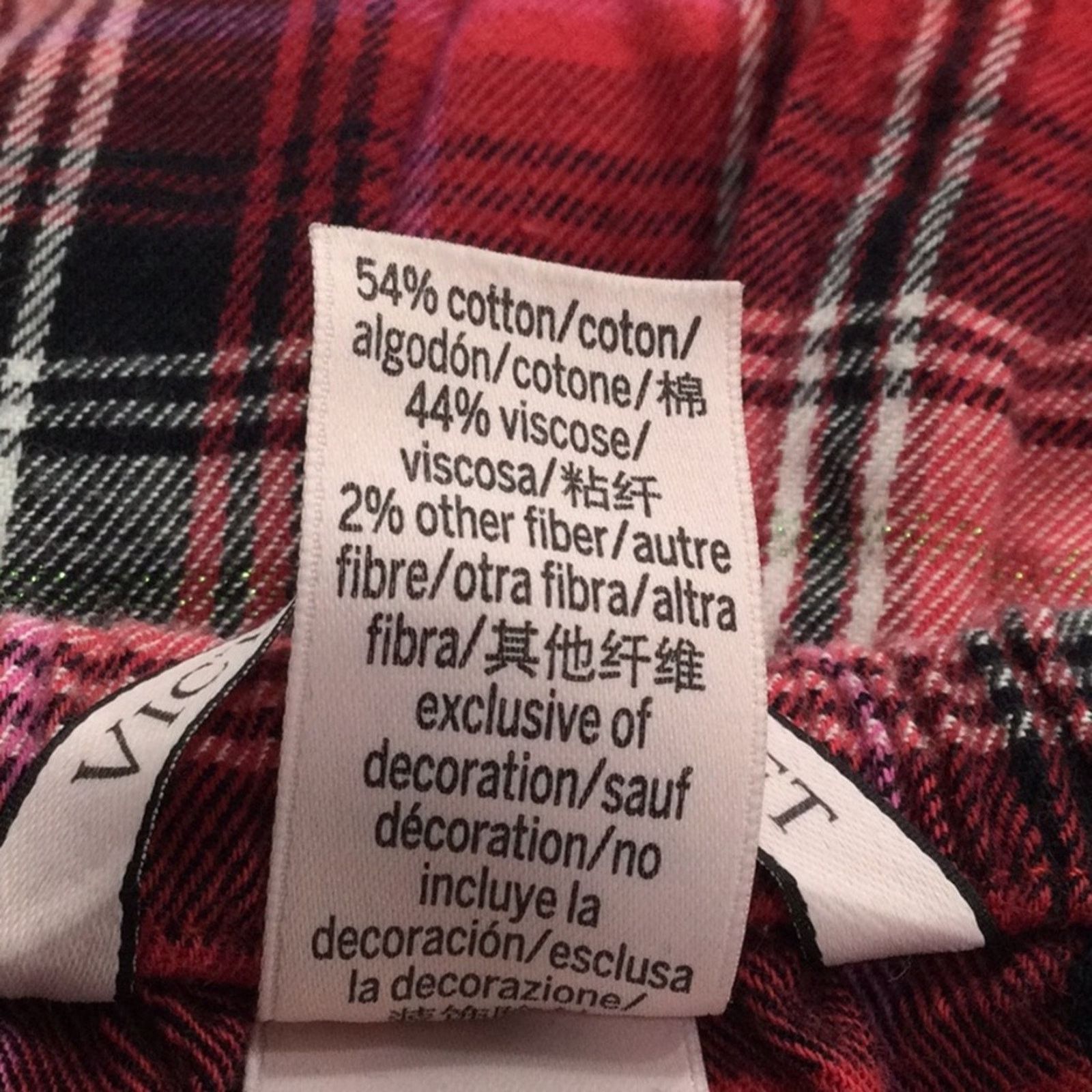 Victoria's Secret Victoria's Secret Plaid Elastic Waist Pocket Pajama Pant L Size 32" / US 10 / IT 46 - 9 Thumbnail
