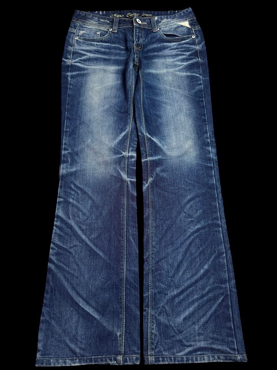 Japanese Brand × Vintage Vintage Maro catte buggy faded streessed denim Size US 29 - 1 Thumbnail