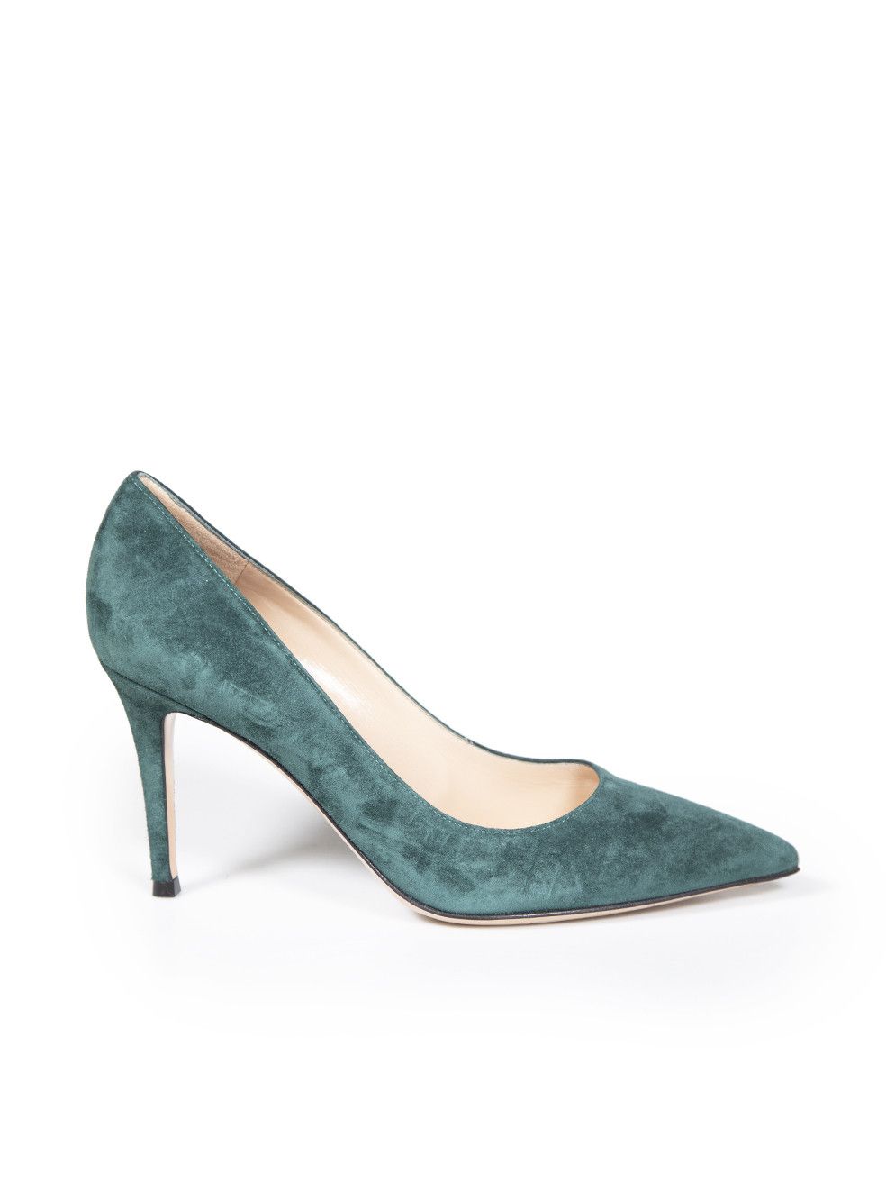 Gianvito Rossi Green Suede Pointed Toe Pumps Grailed