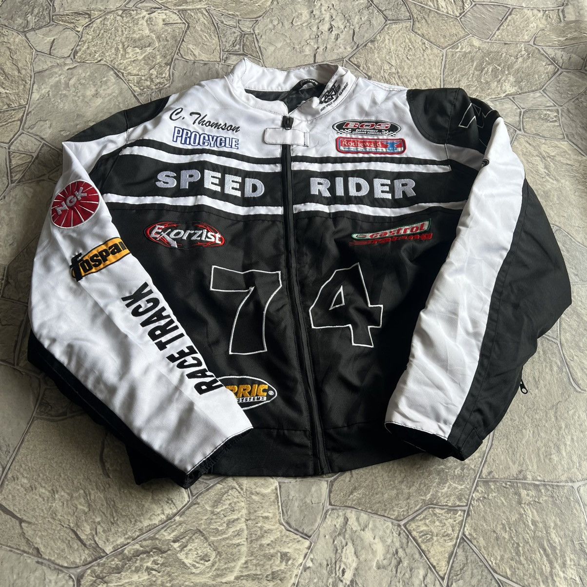 Japanese Brand Vintage Speed Rider Racing Team Moto Jacket Size US XL / EU 56 / 4 - 1 Thumbnail