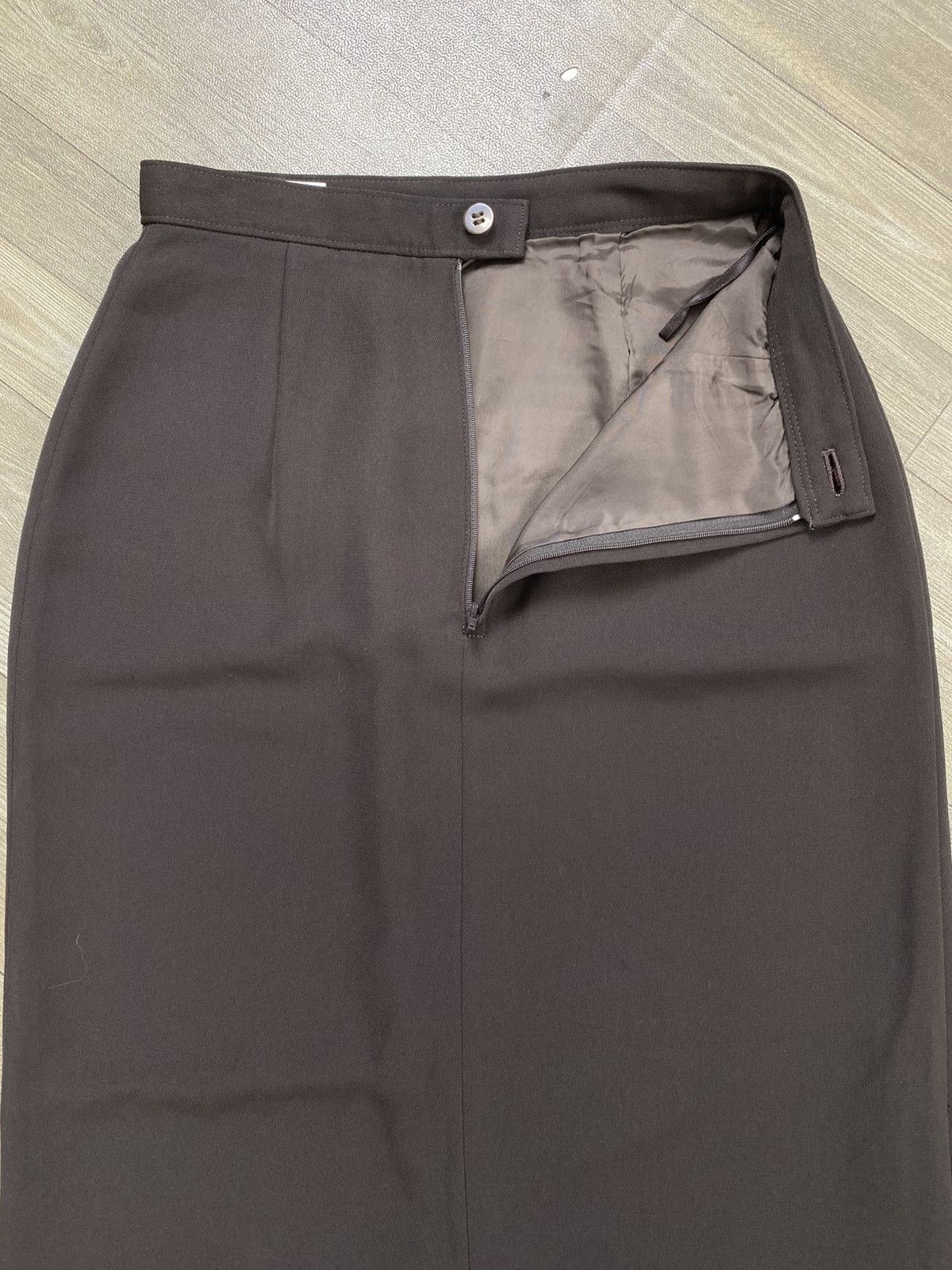 Tricot Comme des Garcons AD1993 Vintage Tricot Comme des Garcons CDG Brown Midi Skirt Size 26" / US 2 / IT 38 - 10 Thumbnail