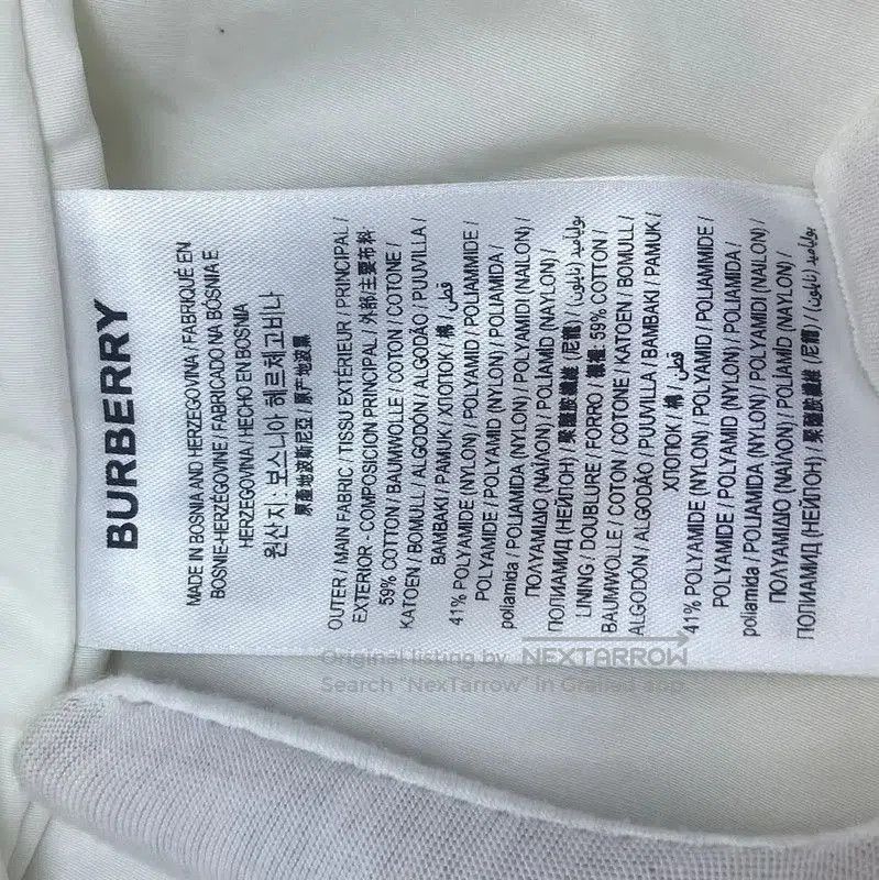 Burberry Burberry White Cotton Women's Jacket. Size S / US 4 / IT 40 - 8 Thumbnail