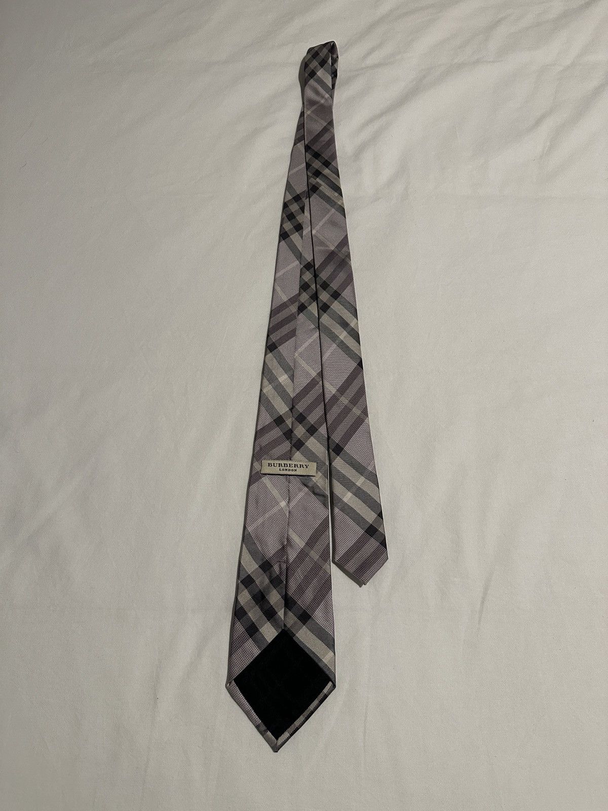 Burberry Burberry Light Purple Nova Check Mens Silk Tie Size ONE SIZE - 2 Thumbnail