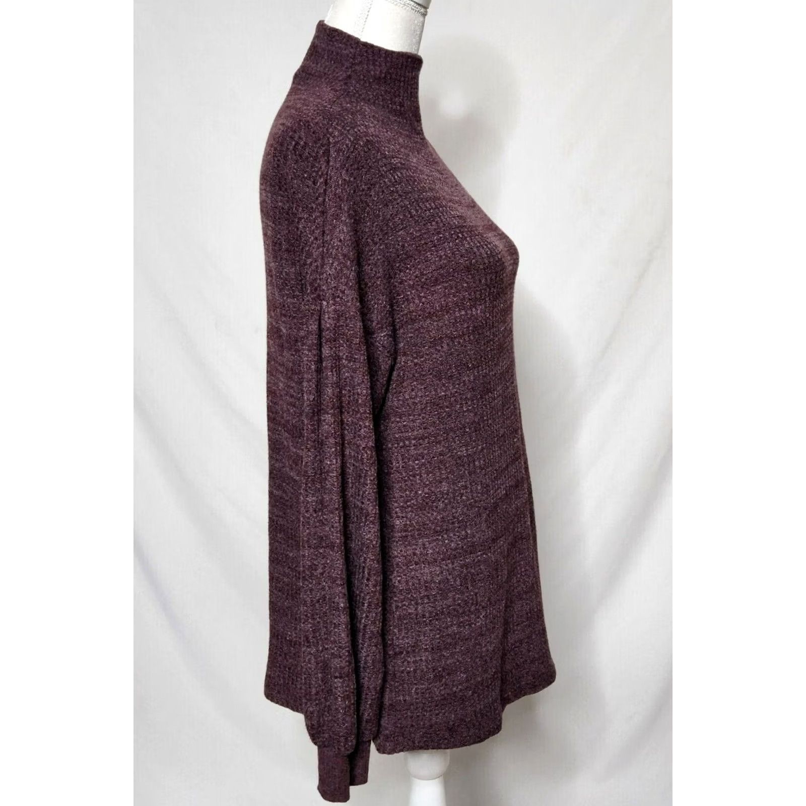 Vintage Magaschoni Sweater Shirt Womens M Mock Neck Knit Pullover Long Sleeve Purple Size M / US 6-8 / IT 42-44 - 5 Thumbnail