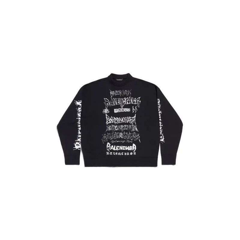 Balenciaga o1s1rm0825 DIY Metal Sweater in Black Size US S / EU 44-46 / 1 - 1 Thumbnail