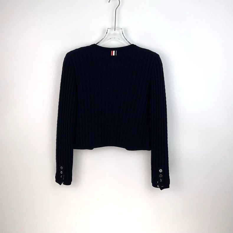 Thom Browne Thom Browne Size 40Black Blue Classic logo twist no button Size US XXS / EU 40 - 4 Thumbnail