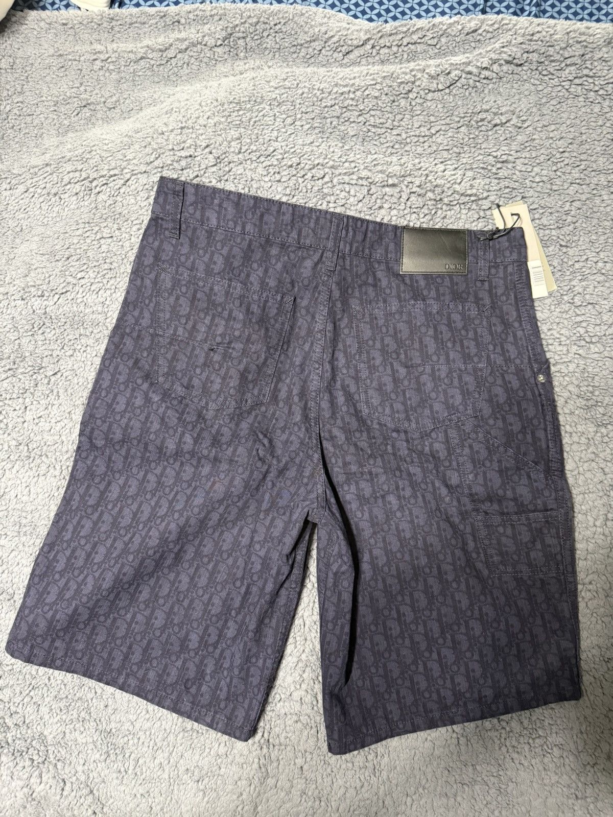 Dior Dior Oblique Bermuda Shorts in blue cotton denim Size US 30 / EU 46 - 2 Thumbnail